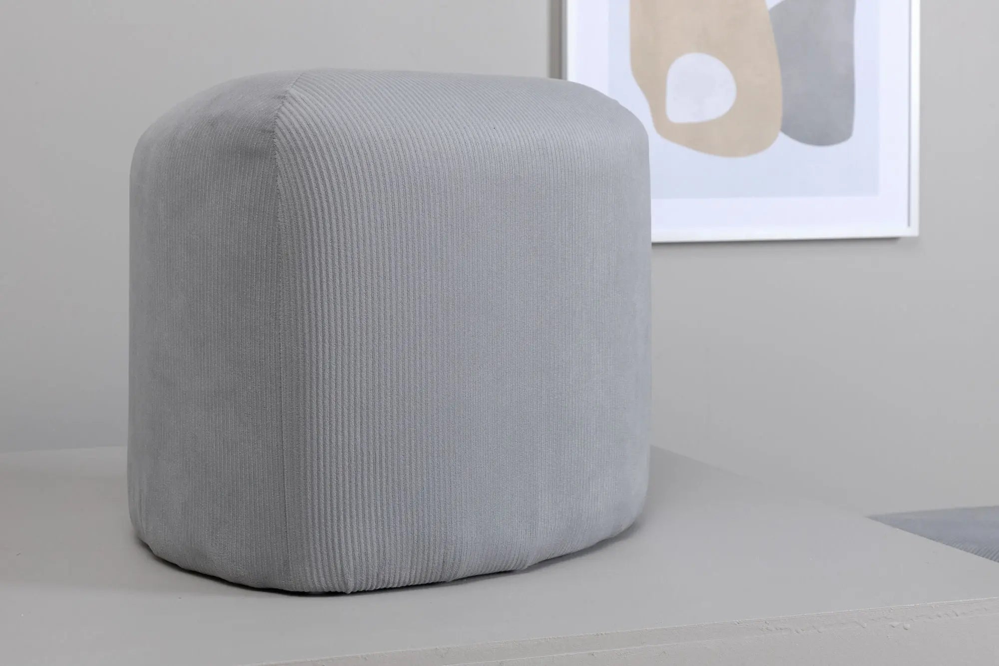 Pouf Peg - ø46 - Polyester velours côtelé