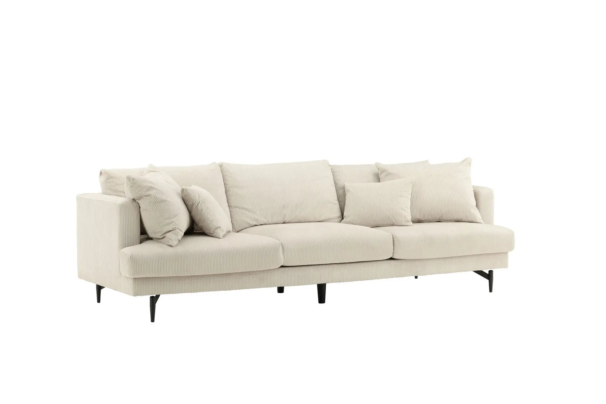 Canapé Sofia - 260 x 86 - Polyester velours côtelé
