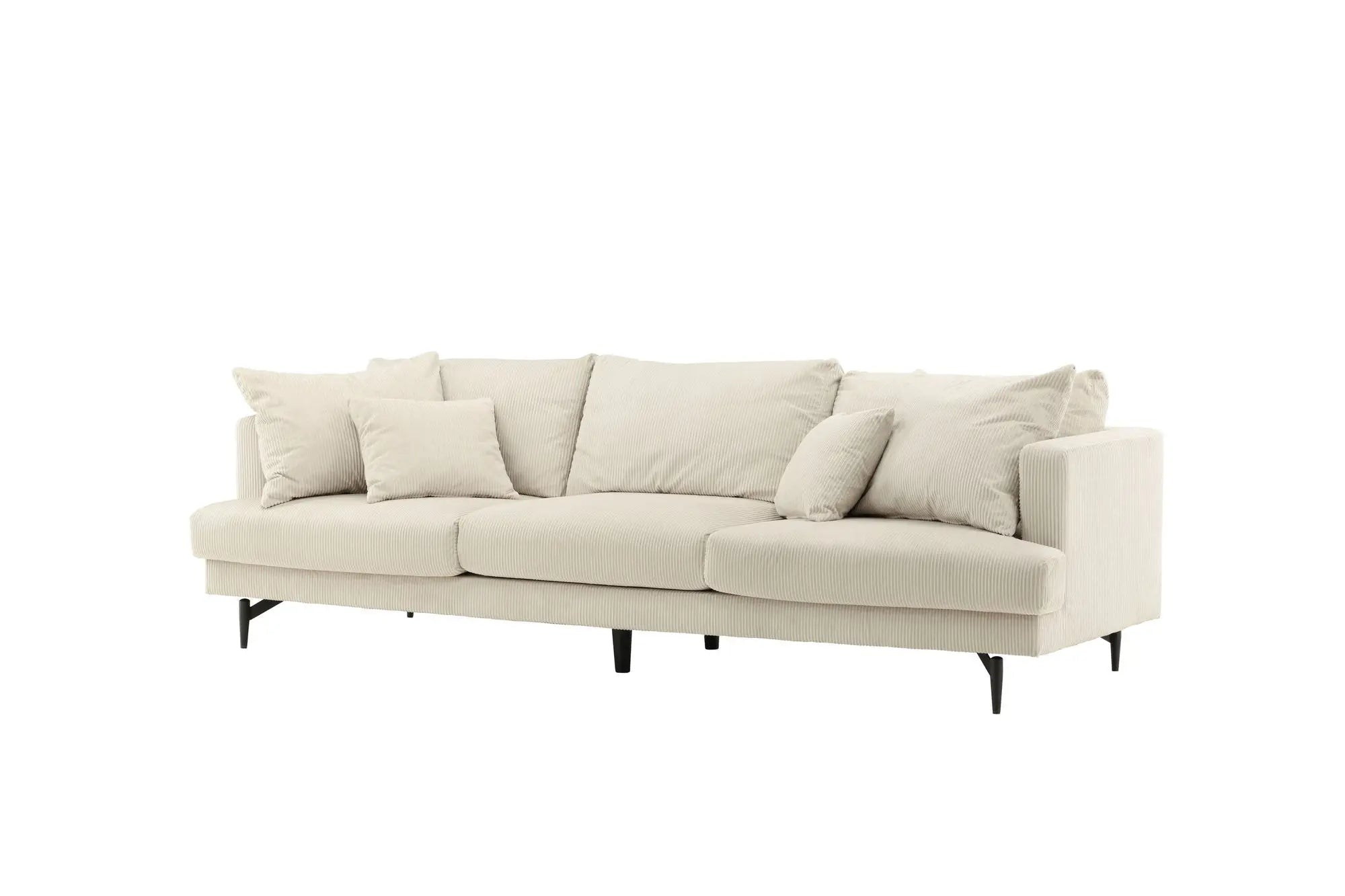 Canapé Sofia - 260 x 86 - Polyester velours côtelé