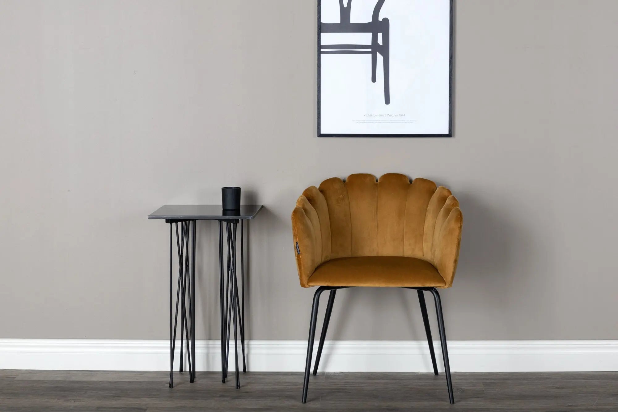 Chaise de salle à manger Limhamn - 54 x 61 x 76,56 - Polyester Velvet