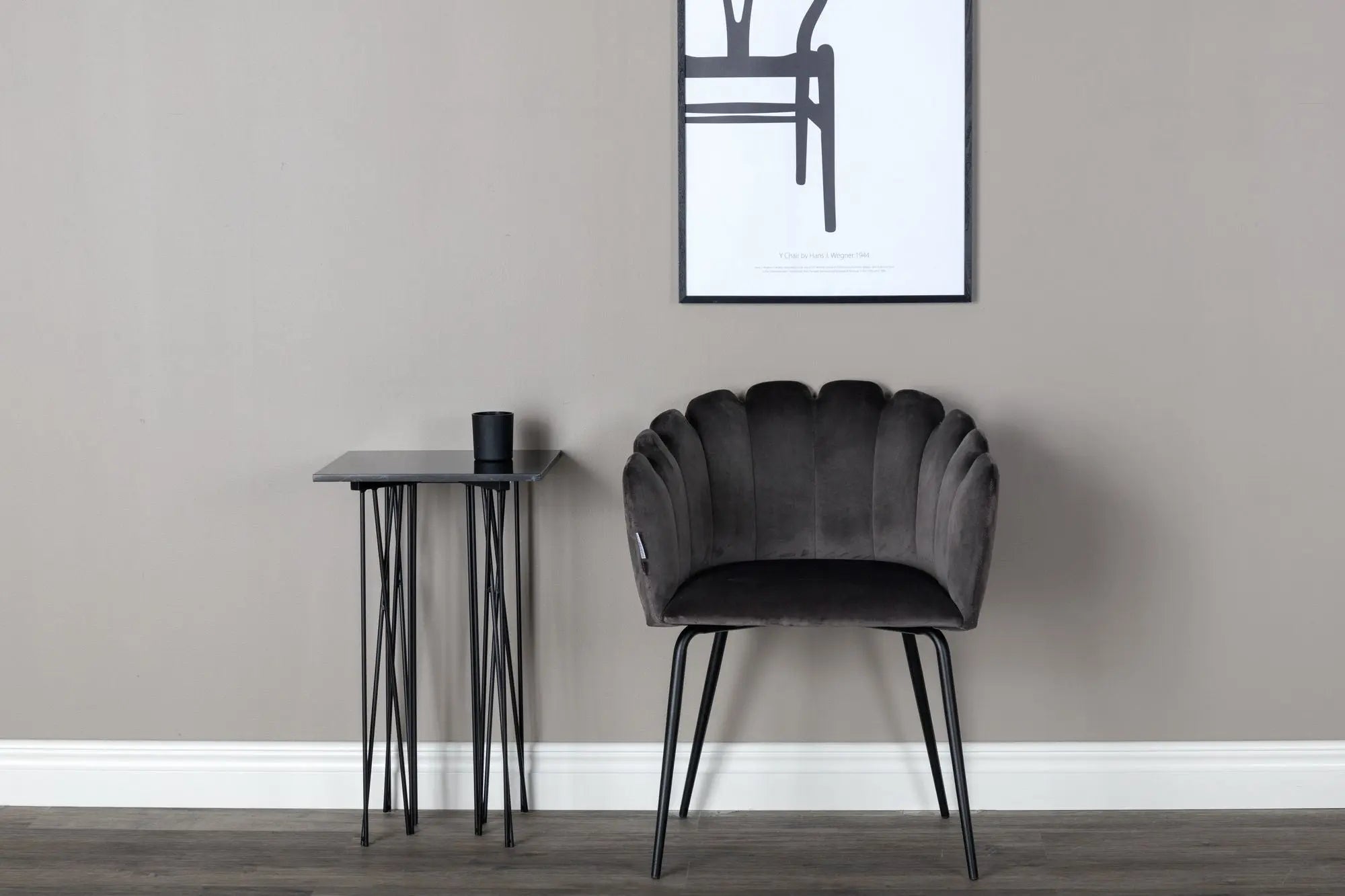 Chaise de salle à manger Limhamn - 54 x 61 x 76,56 - Polyester Velvet