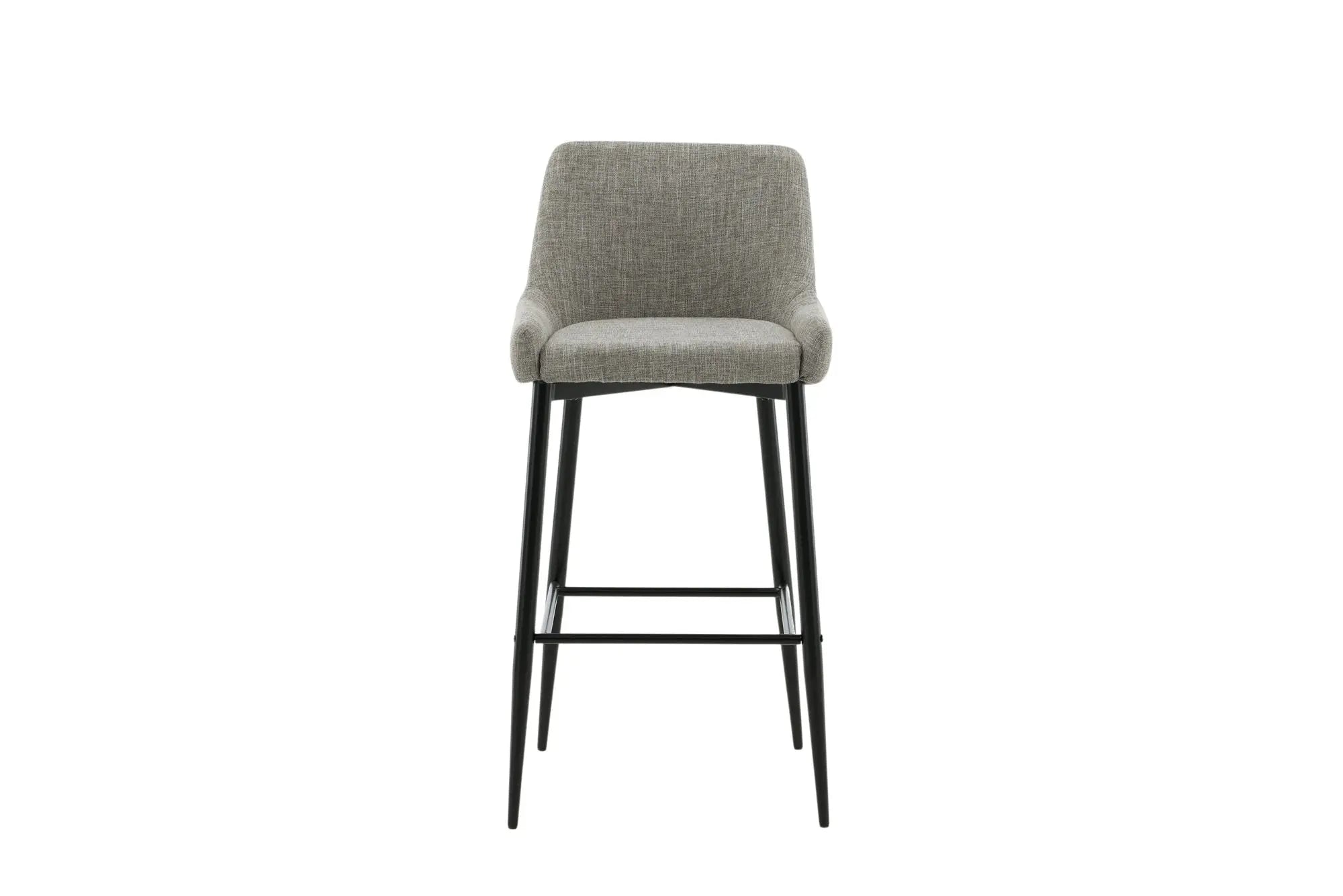 Lot de 2 tabourets de bar Plaza - 57 x 48 x 105 - Polyester Lin