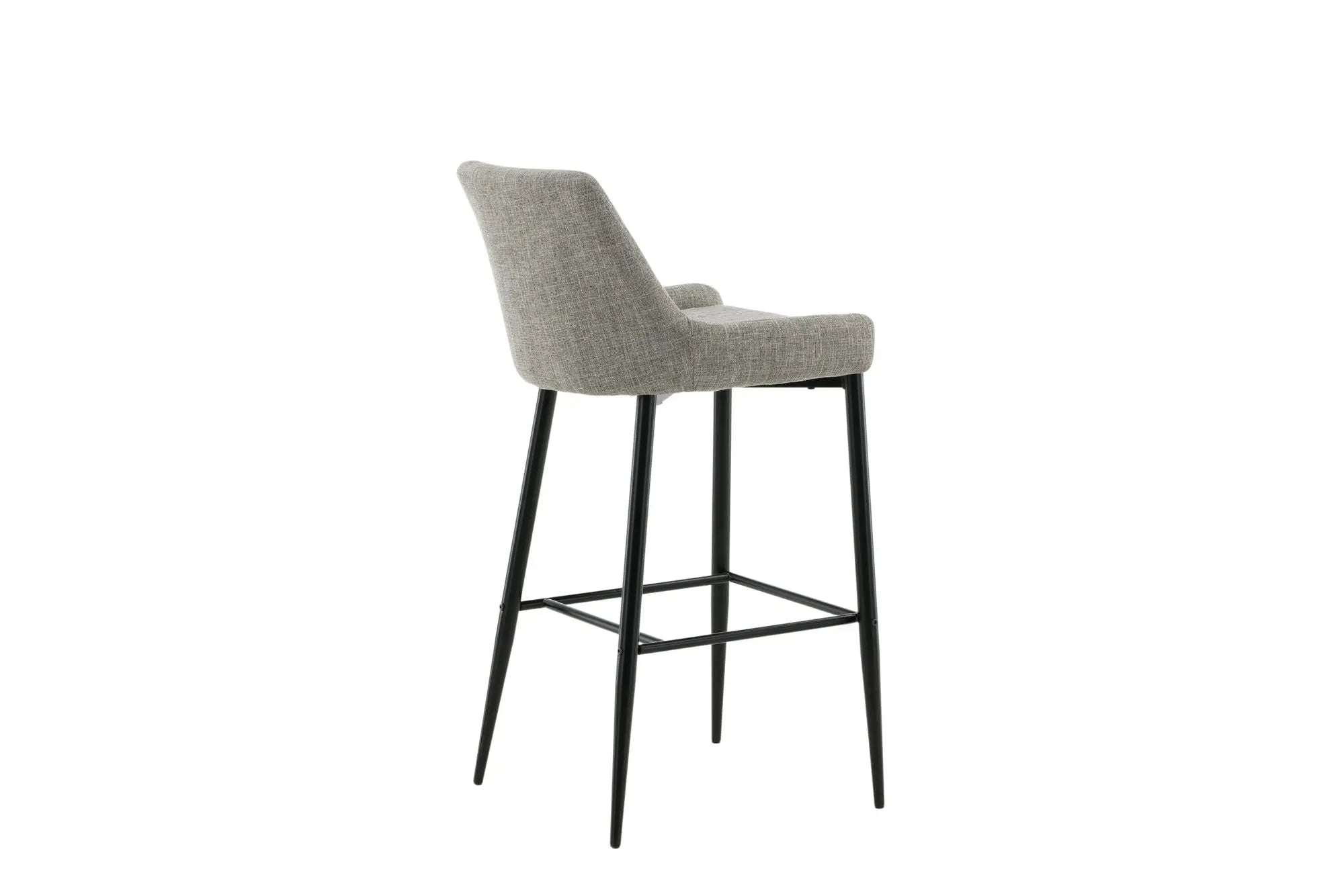 Lot de 2 tabourets de bar Plaza - 57 x 48 x 105 - Polyester Lin