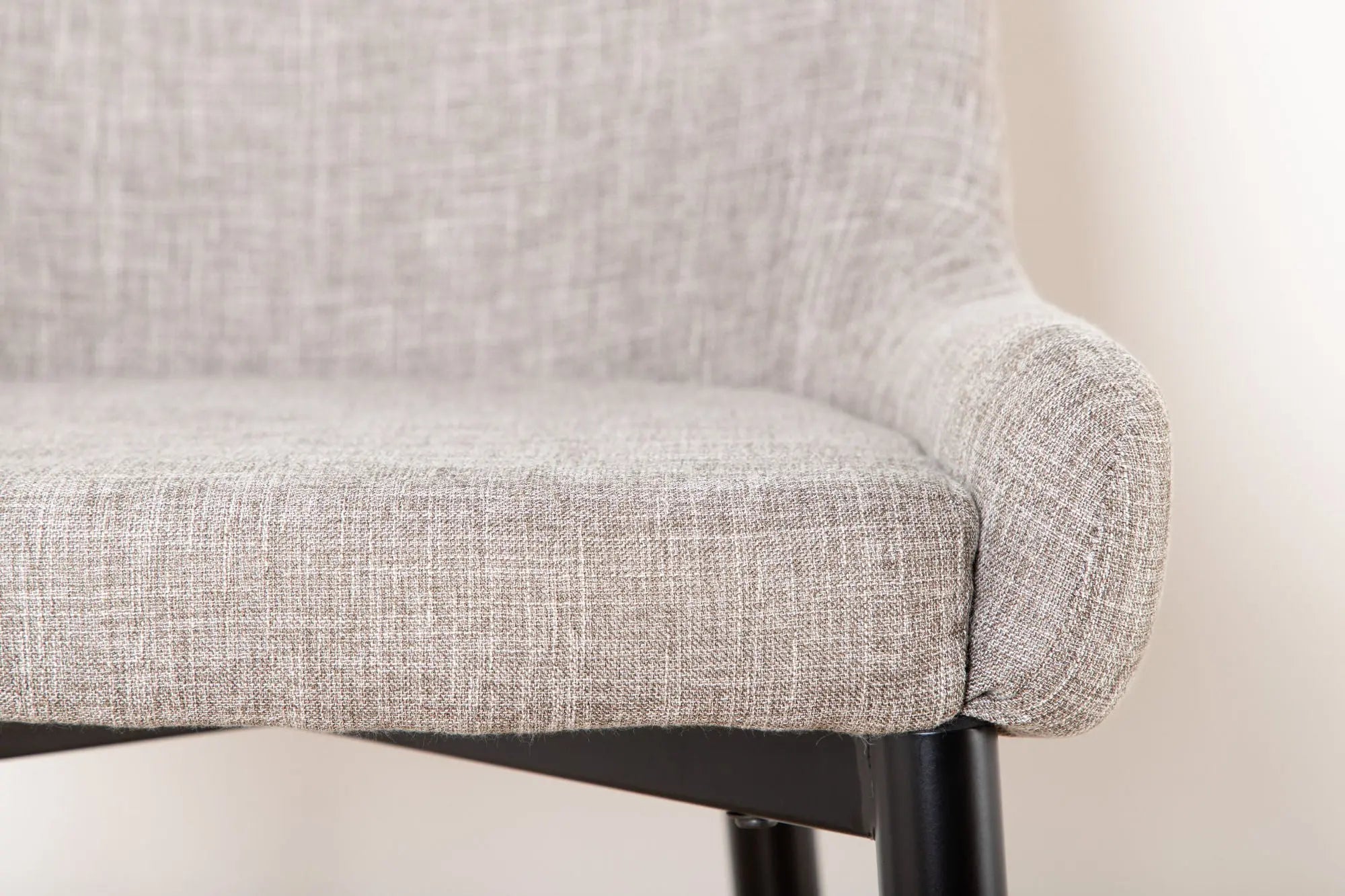 Lot de 2 tabourets de bar Plaza - 57 x 48 x 105 - Polyester Lin