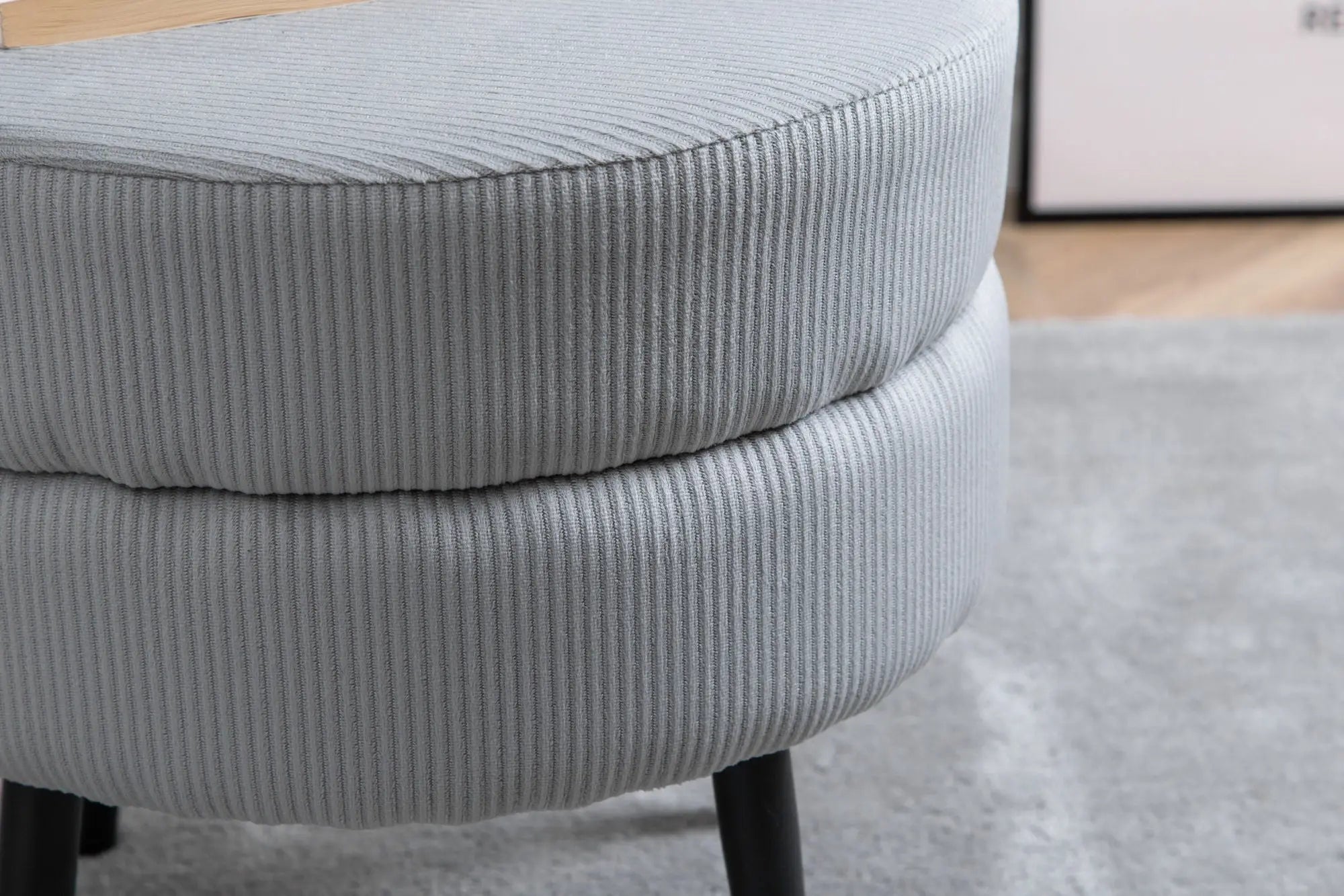Pouf Pot - ø40 - Polyester velours côtelé