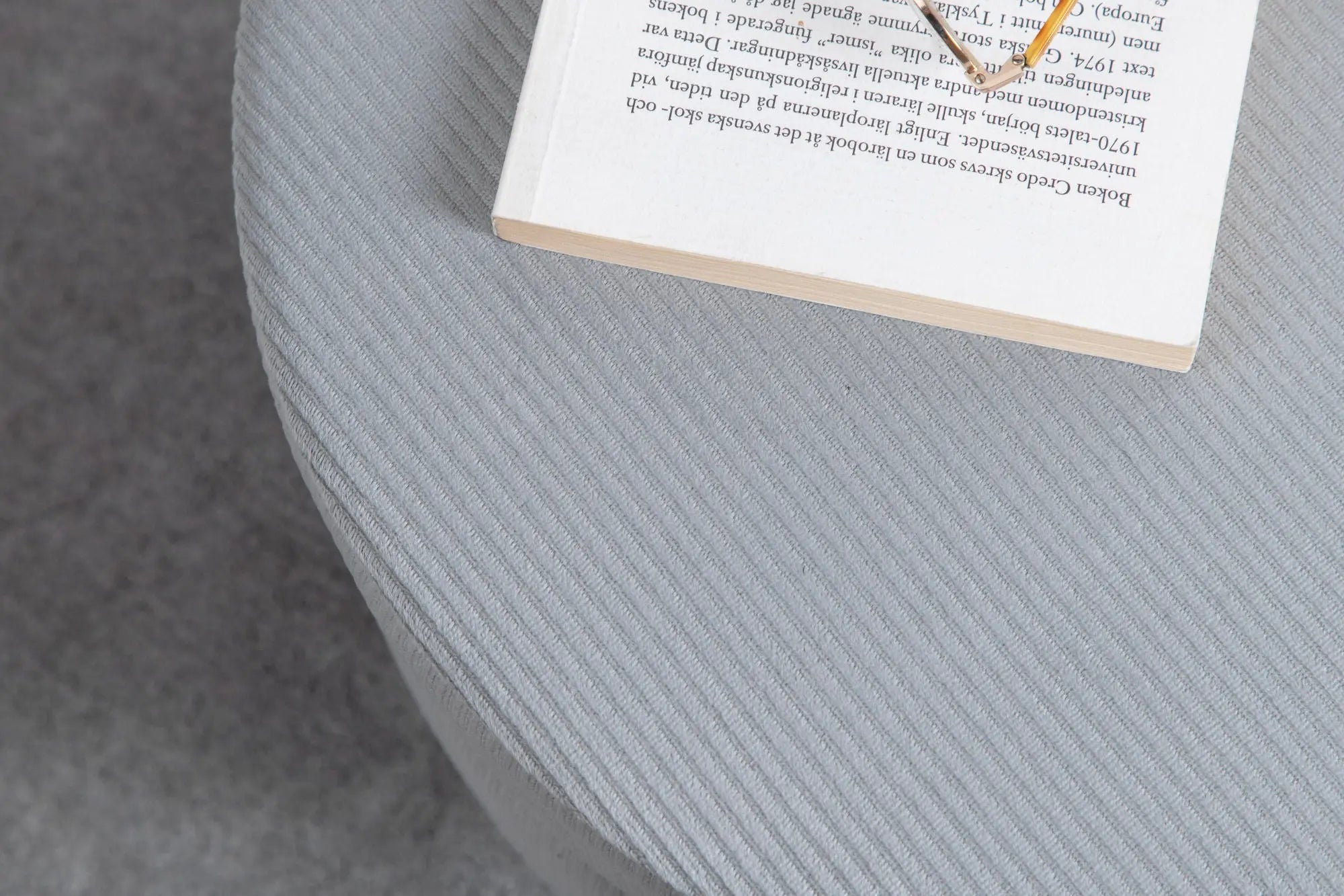 Pouf Pot - ø40 - Polyester velours côtelé