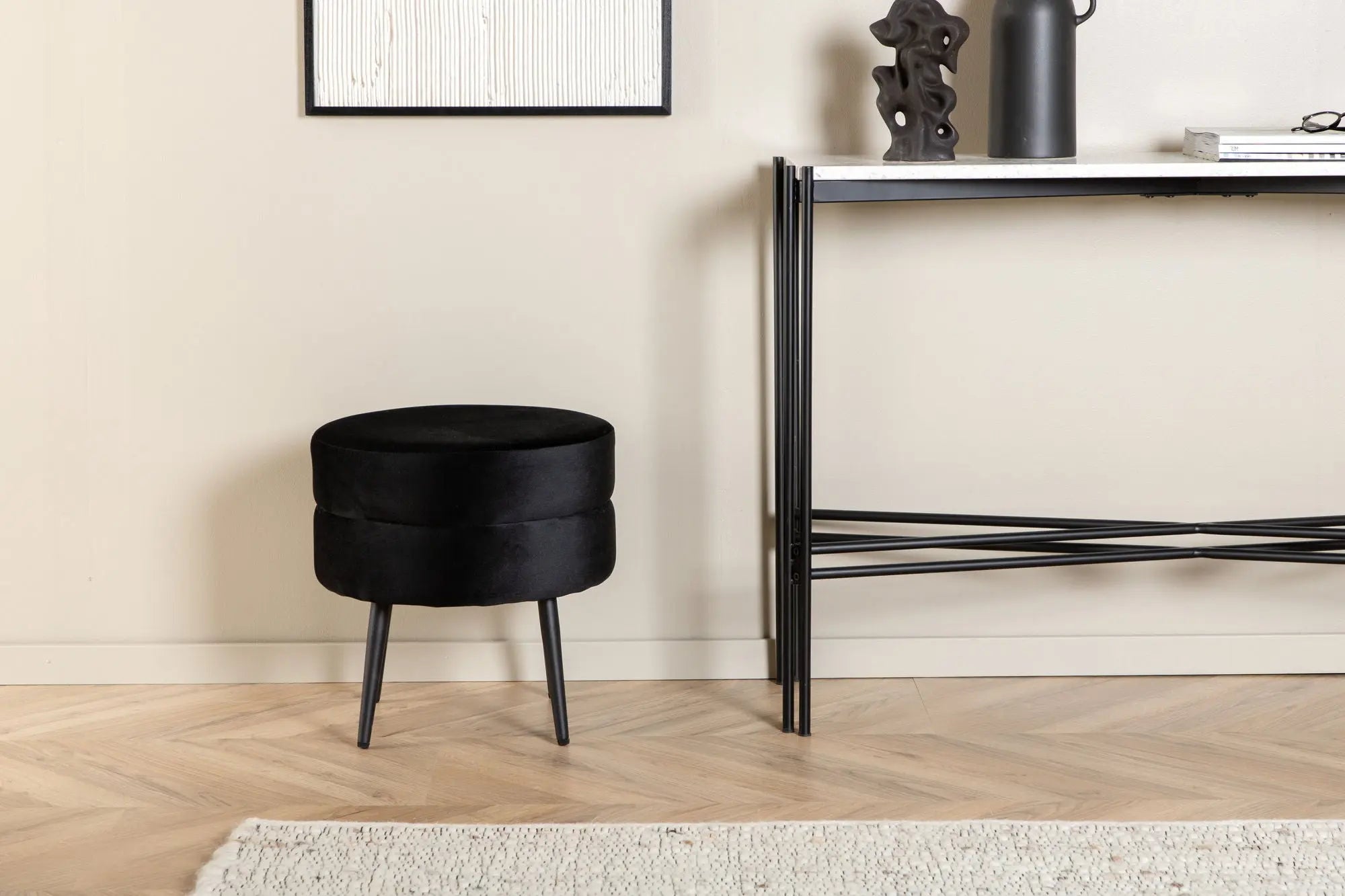 Pouf Pot - ø40 - Polyester Velvet