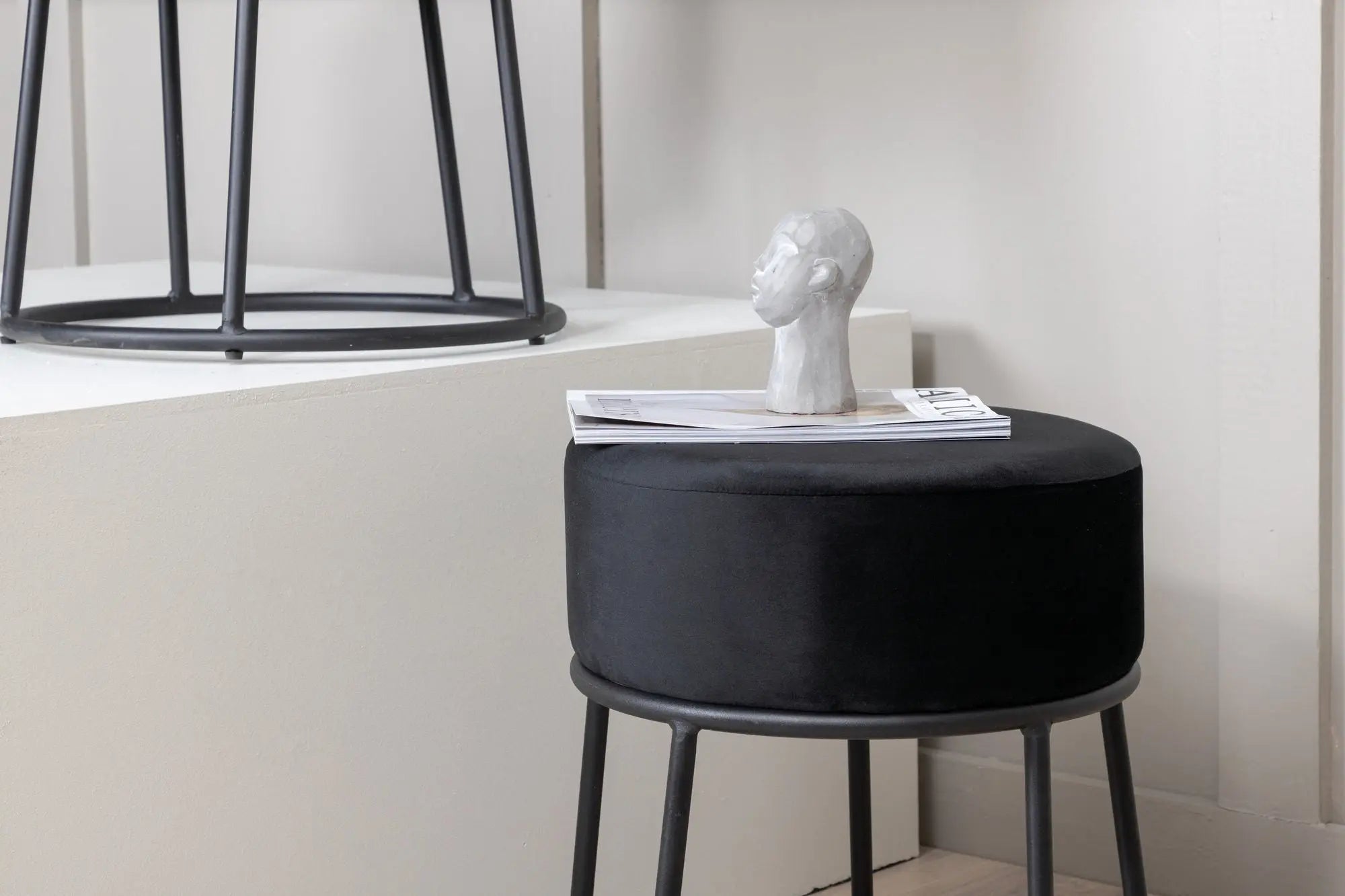 Pouf Petra - ø45,5 - Polyester Velvet