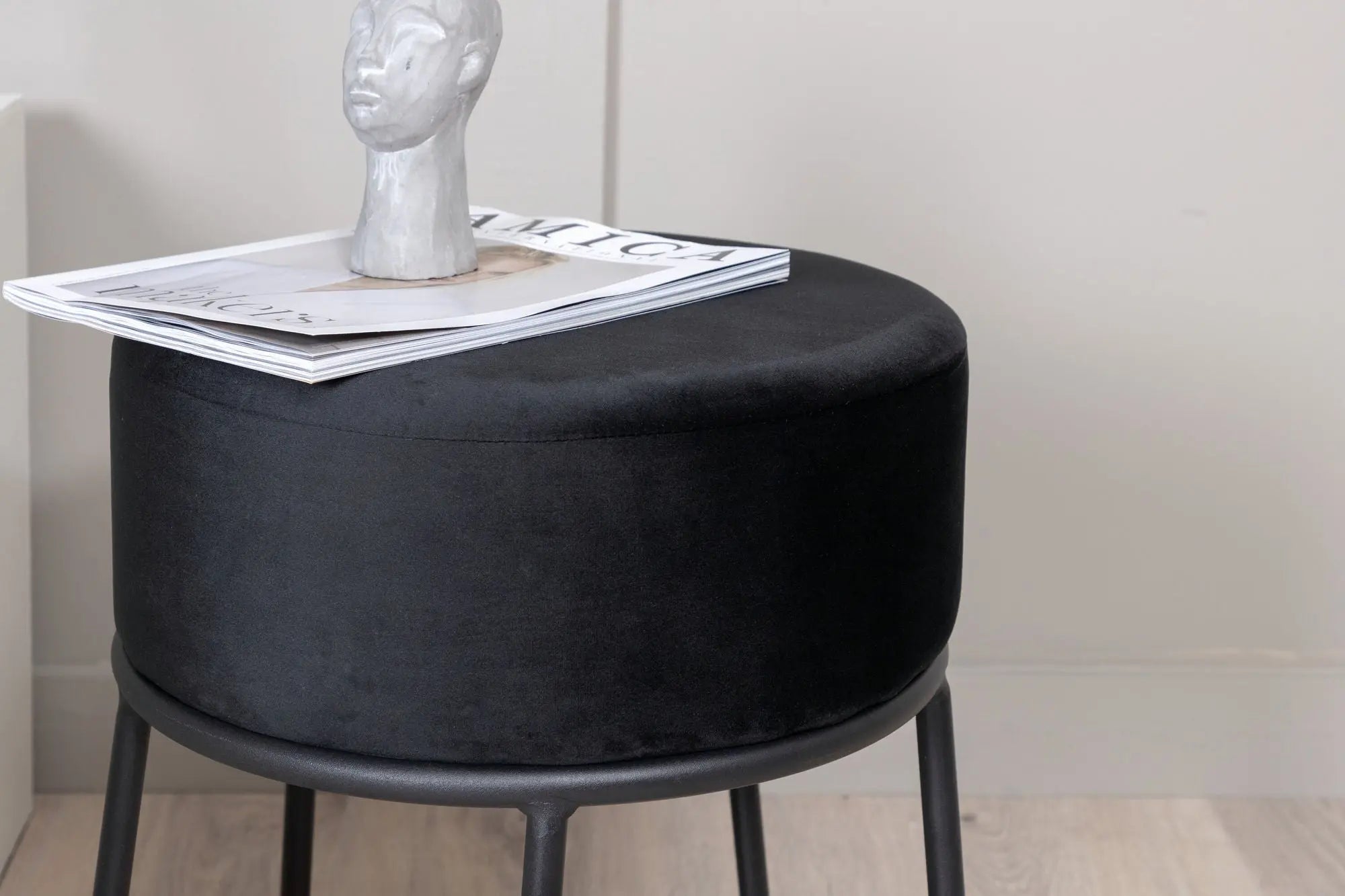 Pouf Petra - ø45,5 - Polyester Velvet