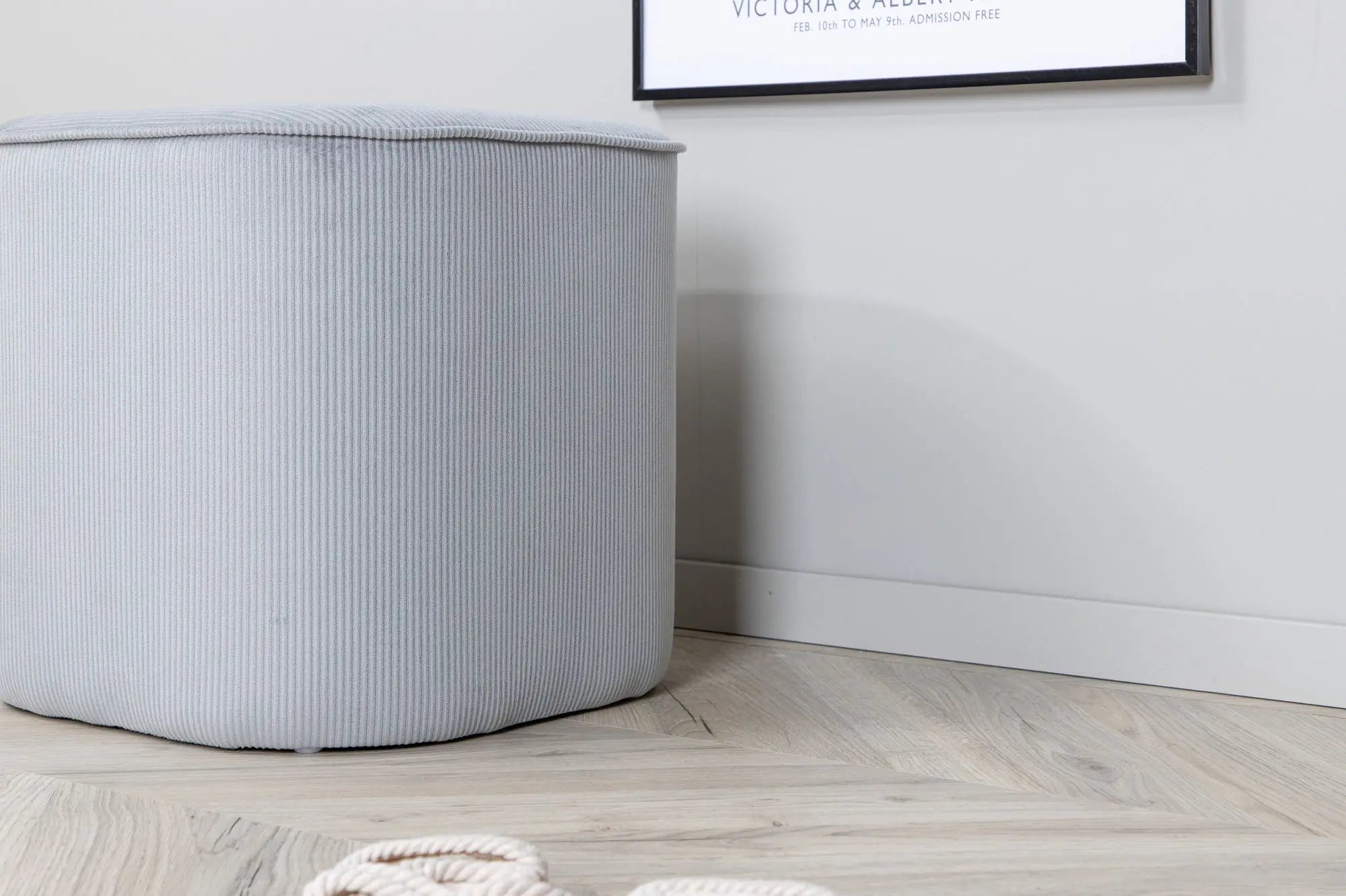 Pouf Piff - ø44 - Polyester velours côtelé