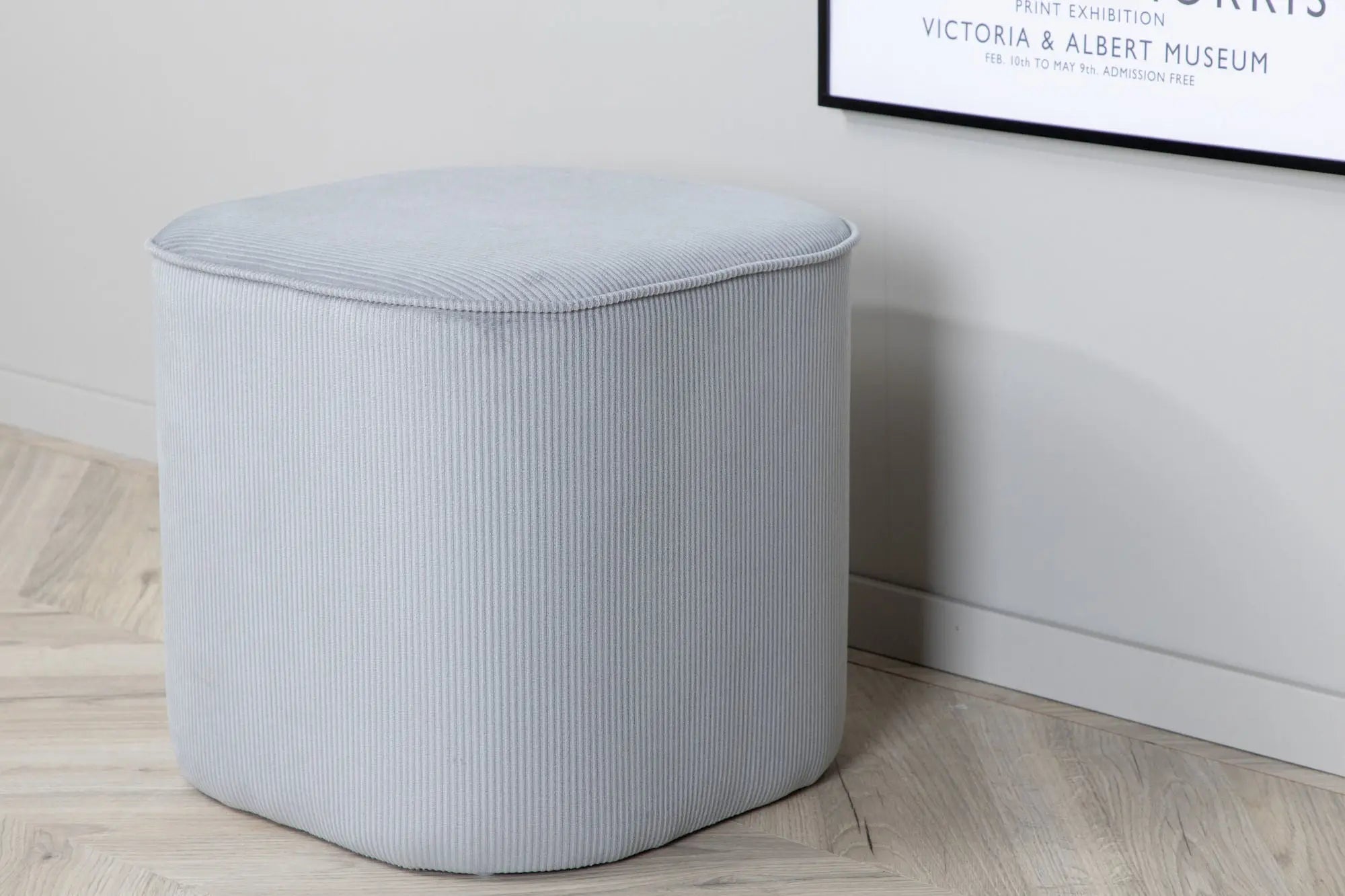 Pouf Piff - ø44 - Polyester velours côtelé