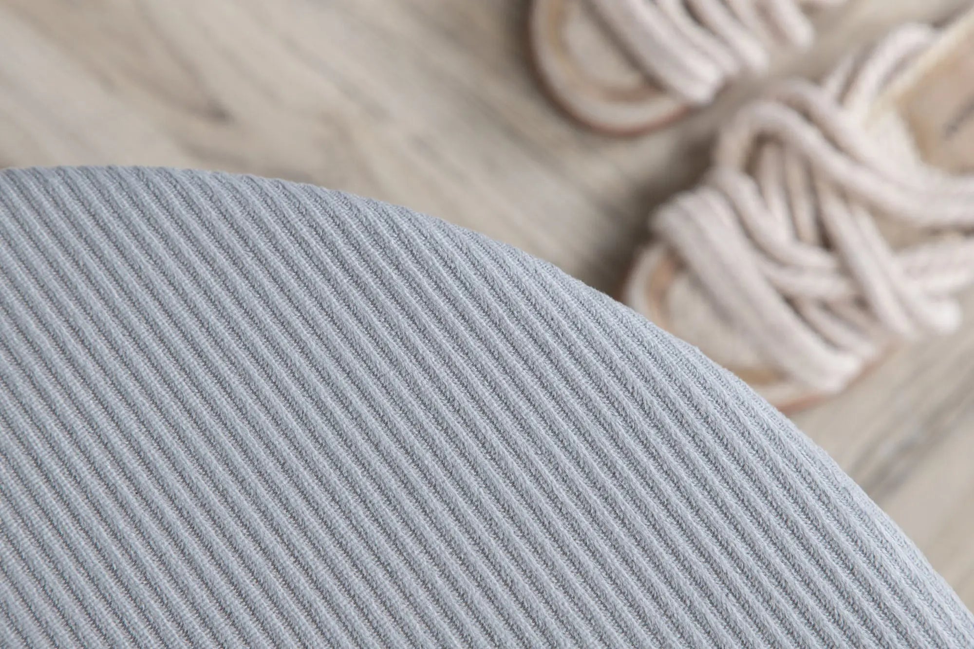 Pouf Dunken - ø51 - Polyester velours côtelé