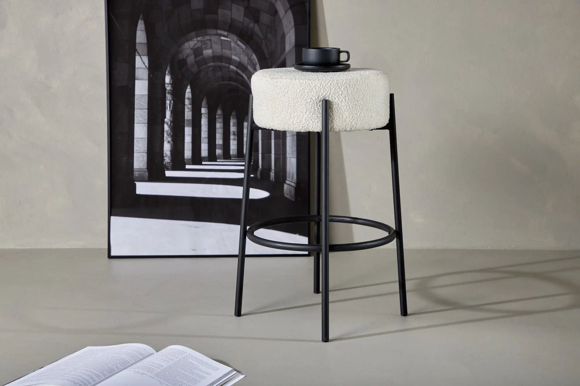 Tabouret de bar Tucson - ø41 - Acier