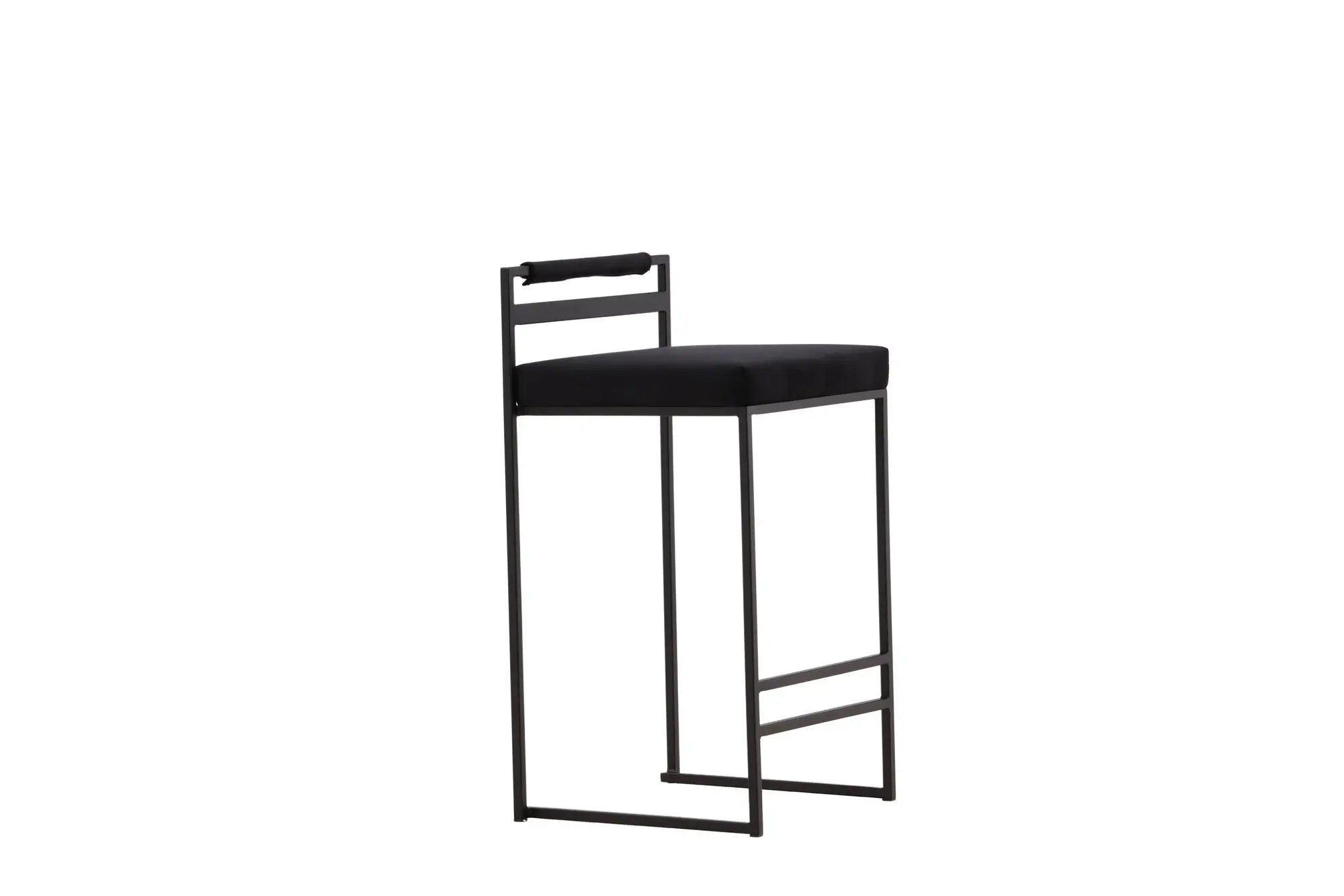 Lot de 2 tabourets de bar Opelika - 41 x 45 x 80 - Acier