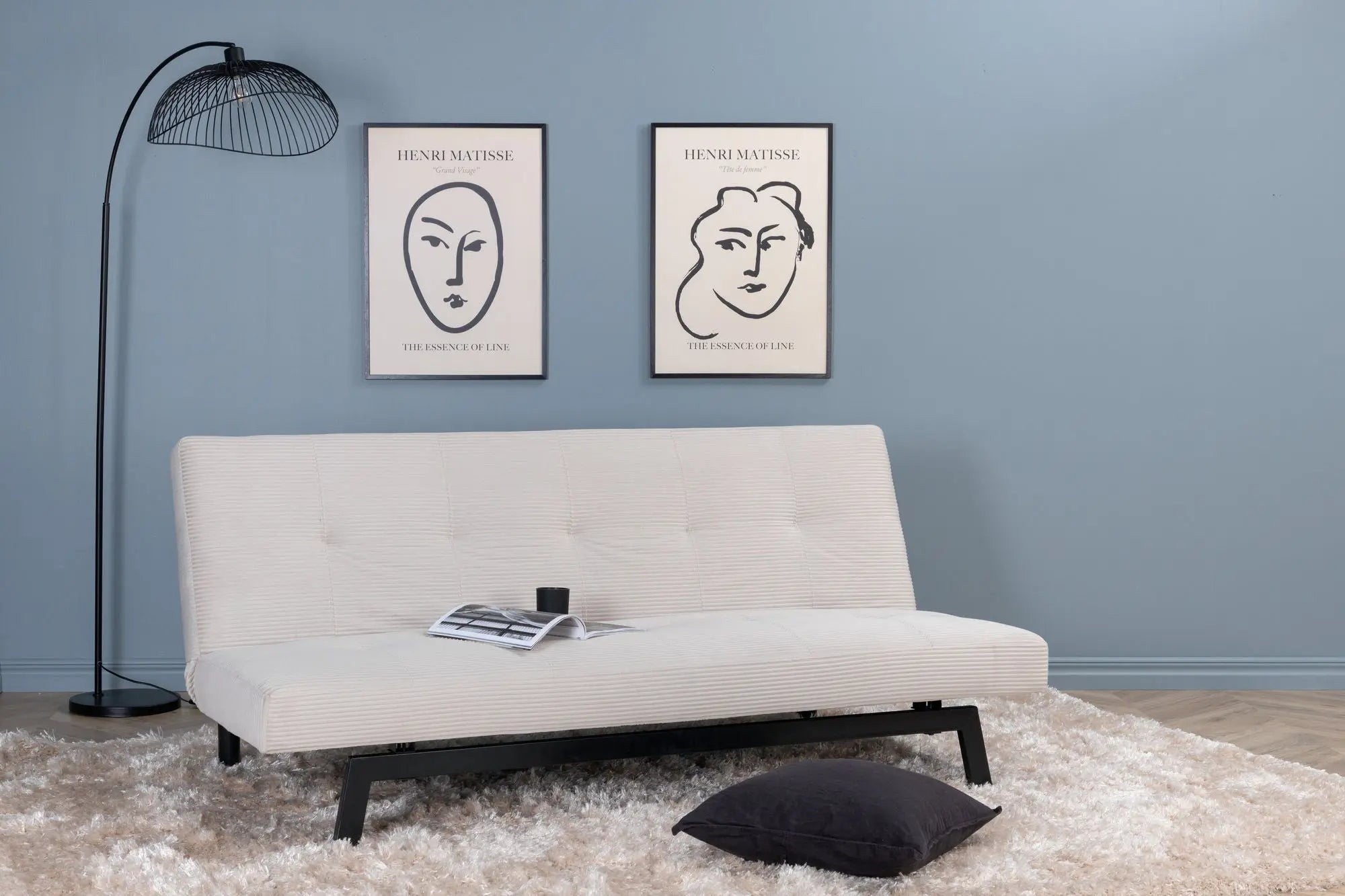 Canapé Bodil - 180 x 55 - Polyester velours côtelé