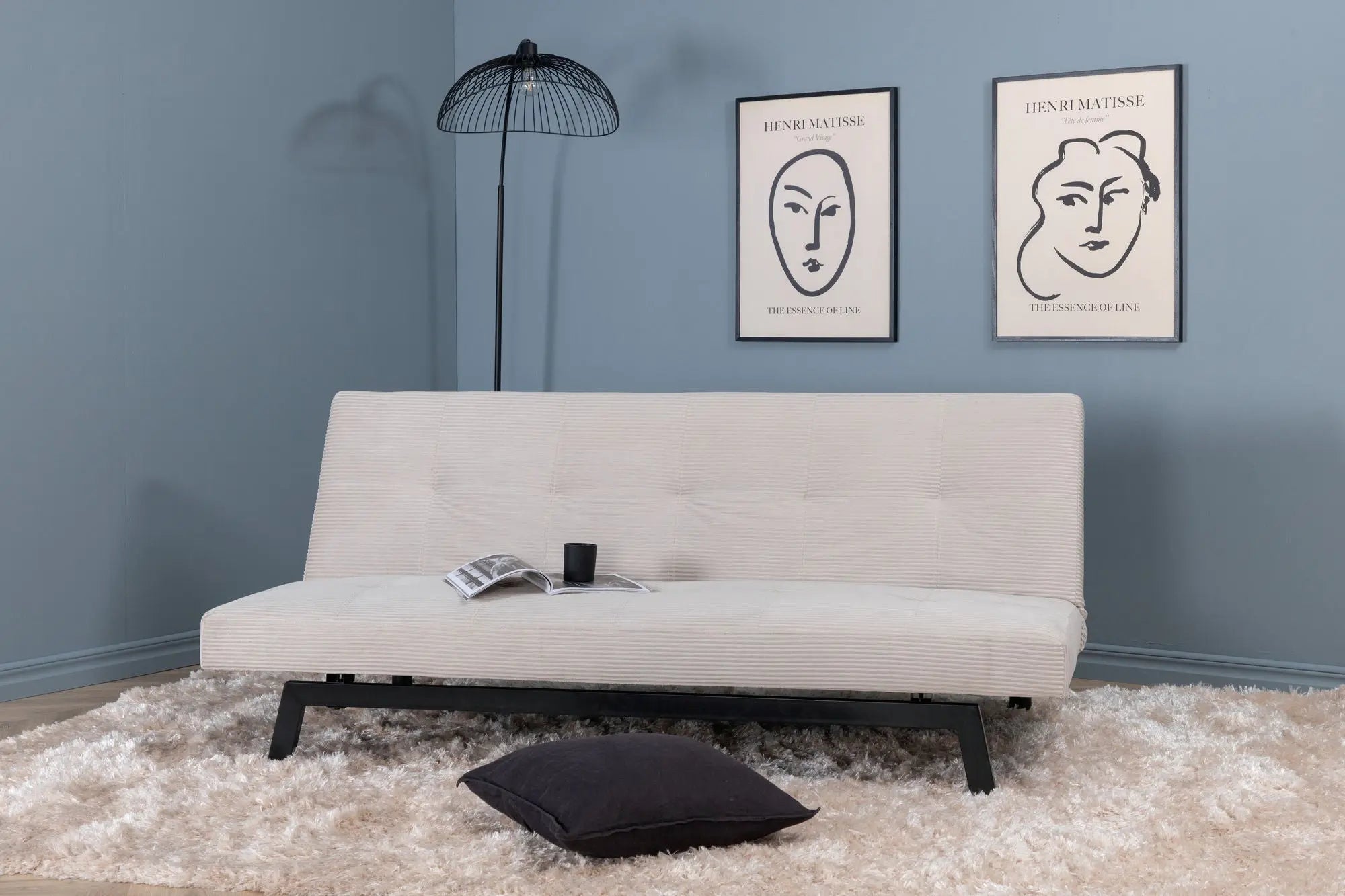 Canapé Bodil - 180 x 55 - Polyester velours côtelé