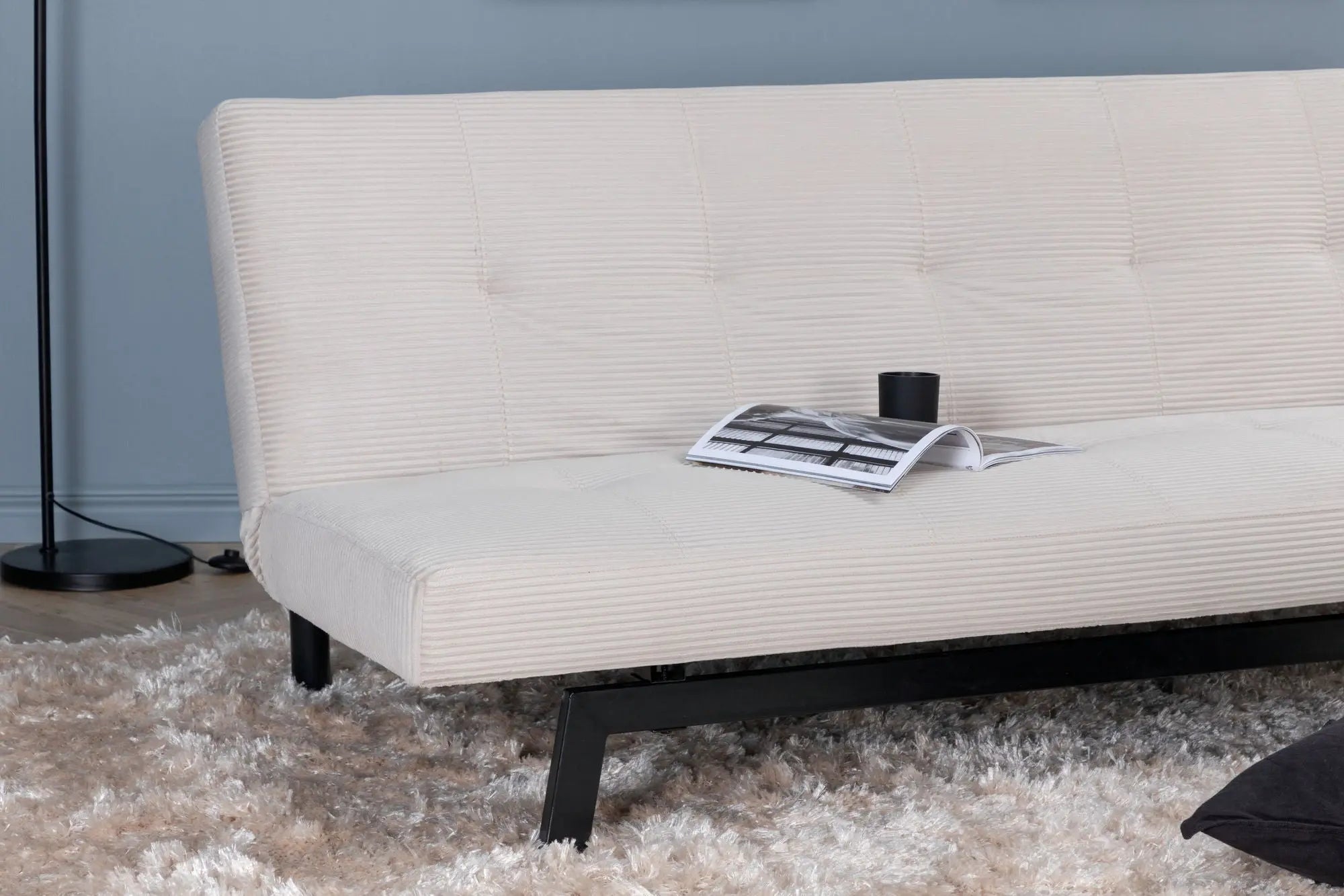Canapé Bodil - 180 x 55 - Polyester velours côtelé