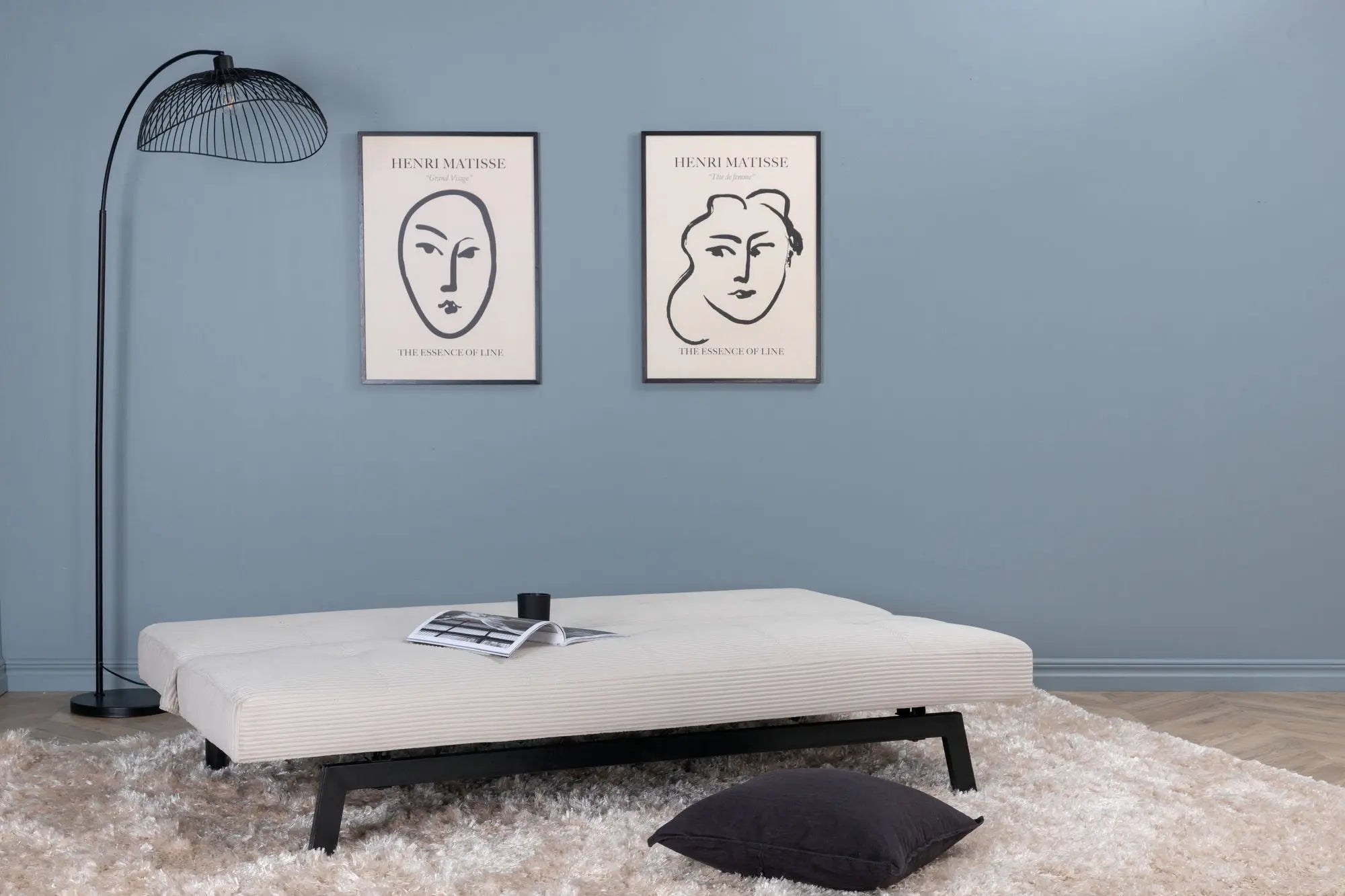 Canapé Bodil - 180 x 55 - Polyester velours côtelé