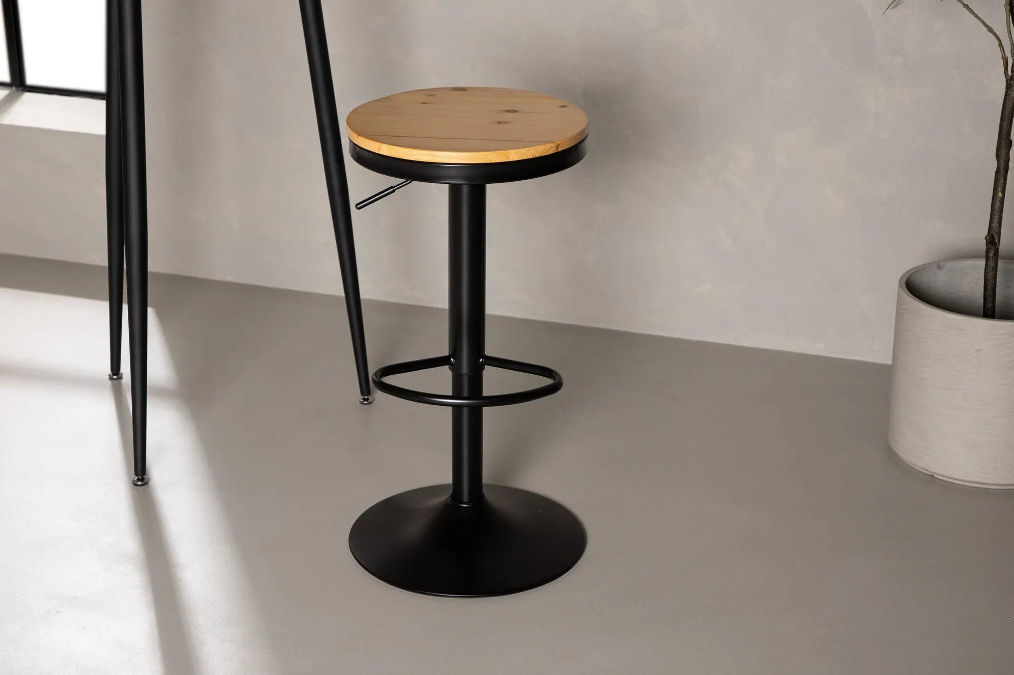 Lot de 2 tabourets de bar Conway - 37 x 80 x 36,5 - Acier