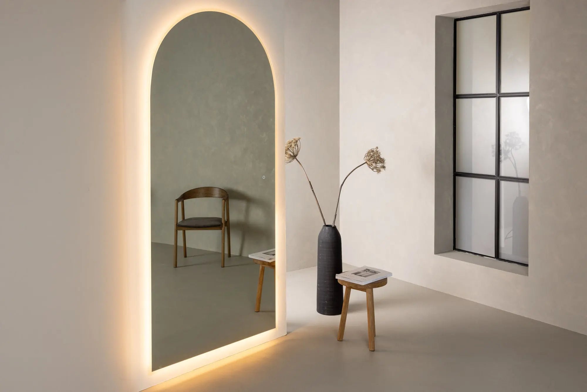 Grand miroir lumineux Skeppsvik x Josefin Lustig - 100 x 210 - Verre