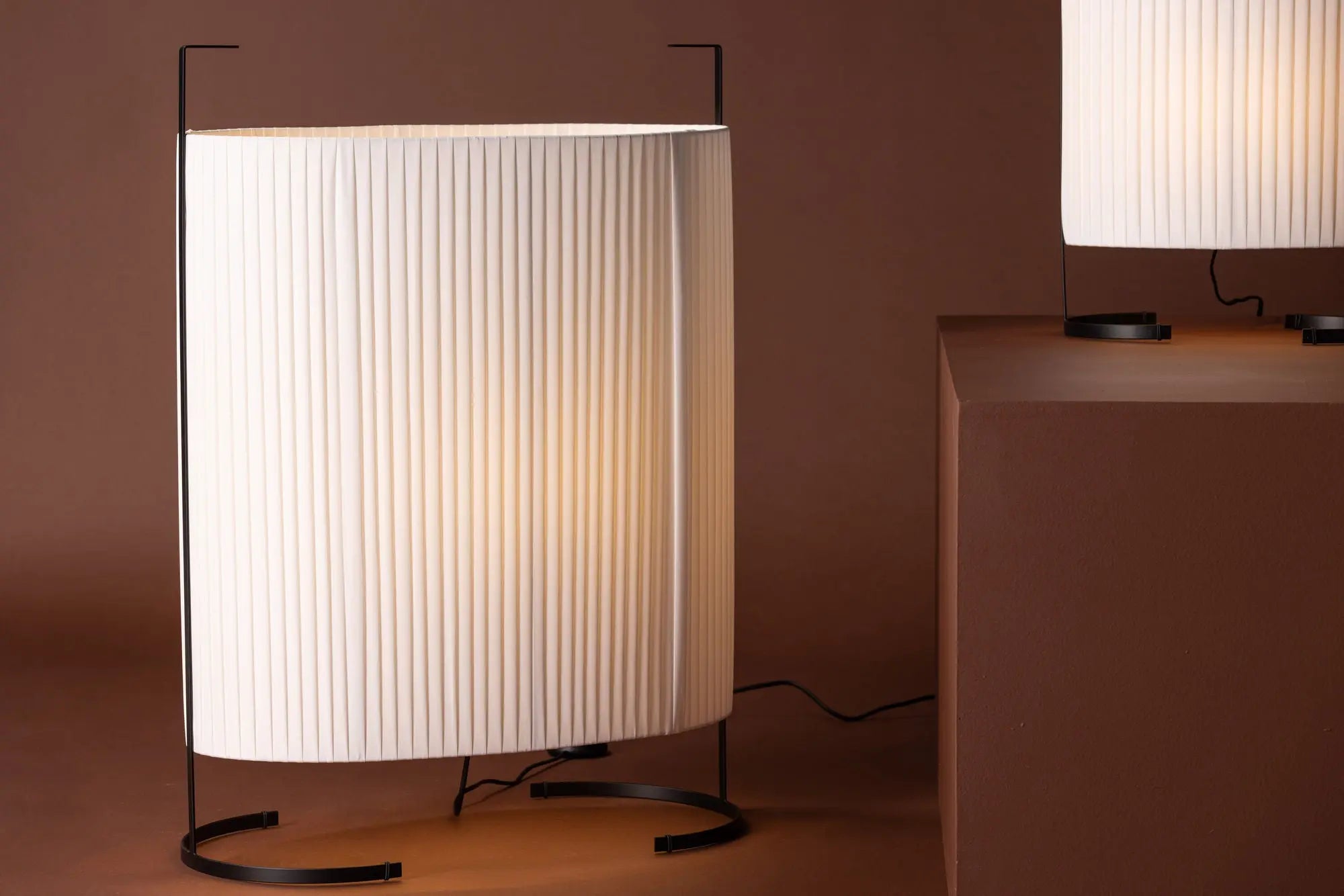 Grand Lampadaire Rennes - 80 x 60 x 30 - Polyester Lin