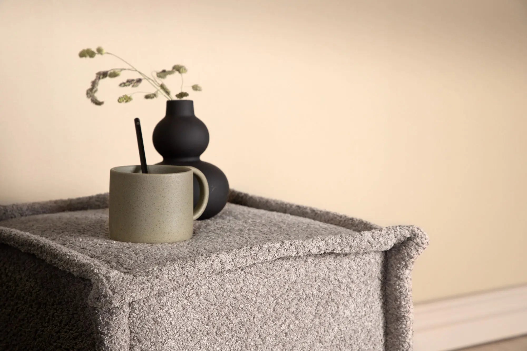 Pouf Castine - 40 x 40 x 38 - Polaire
