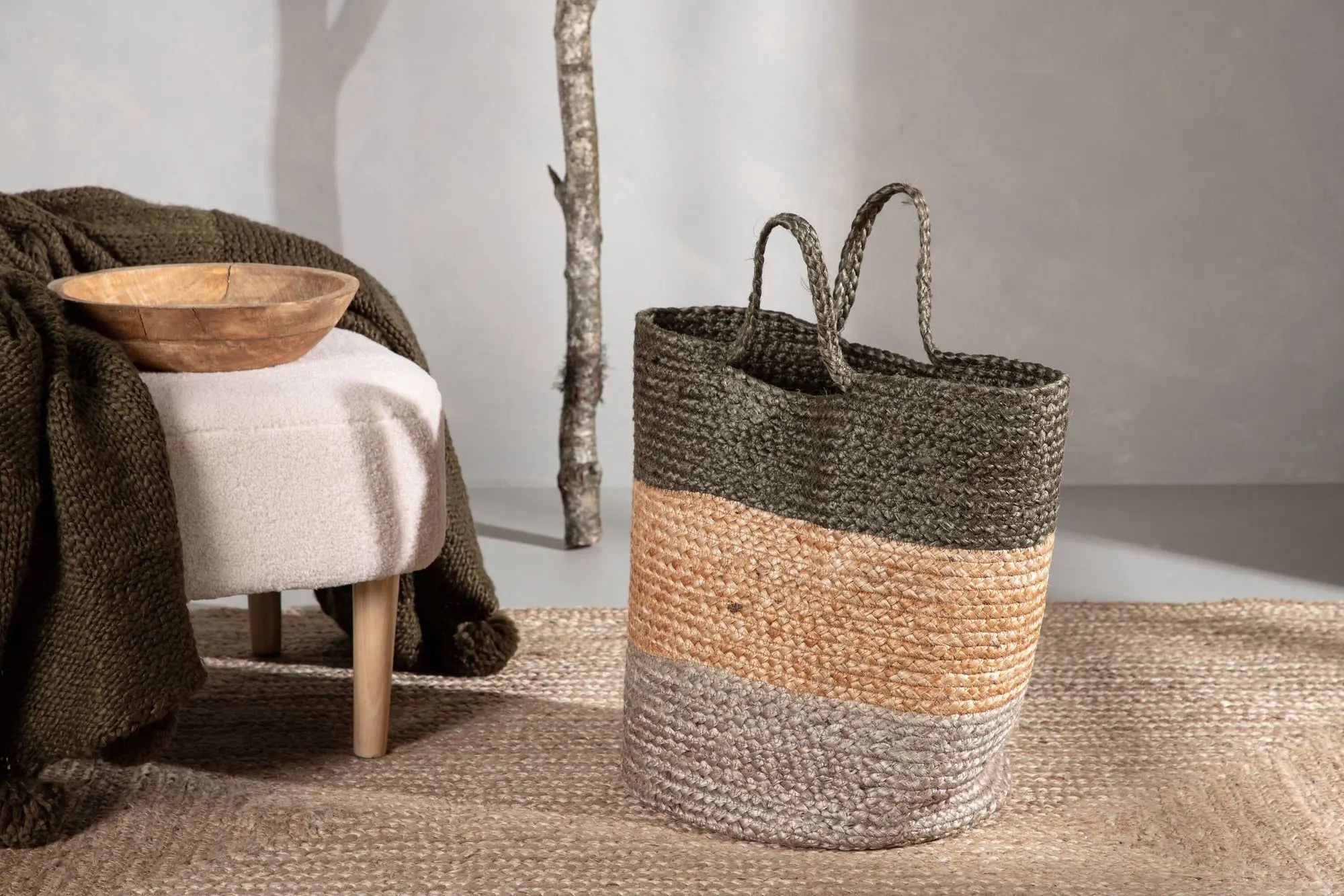 Panier Kanpur - ø35 - Jute