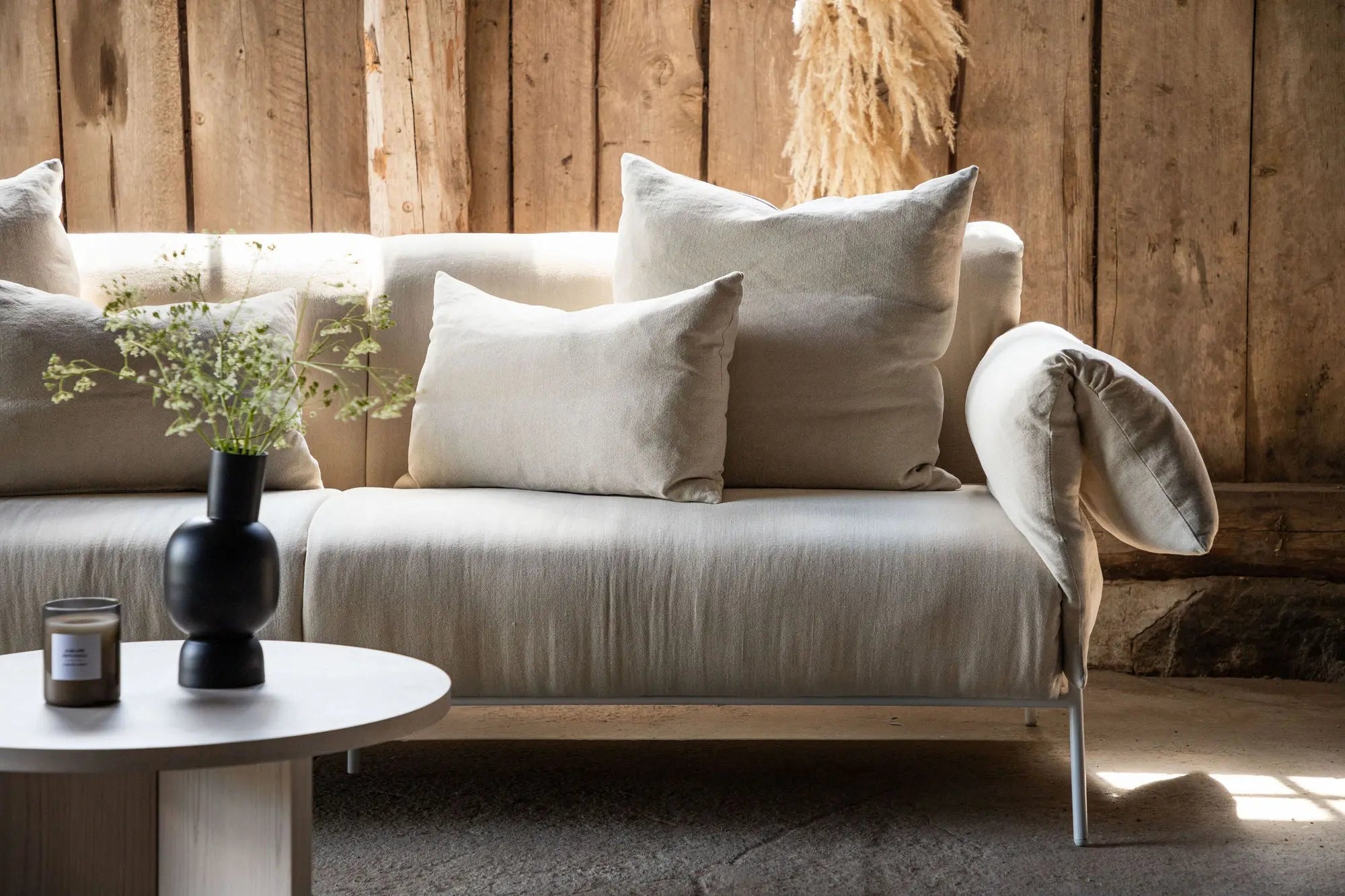 Canapé Öckerö - 237 x 91 - Polyester Lin