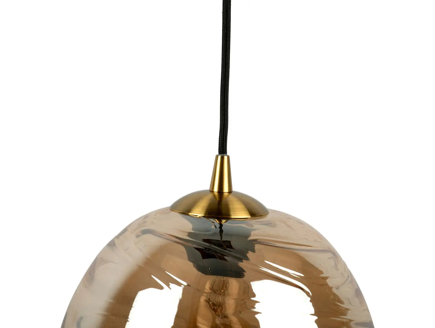Pendant lamp Glamour Cone glass amber brown