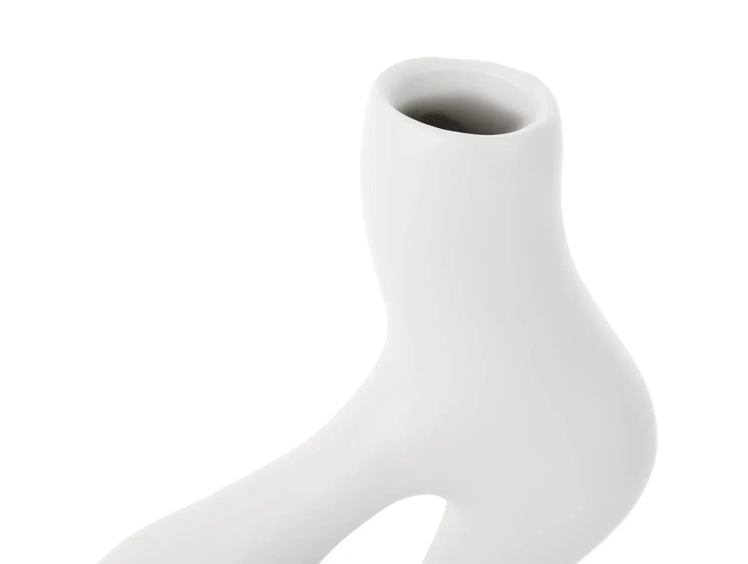 Vase Organic Swirls polyresin white