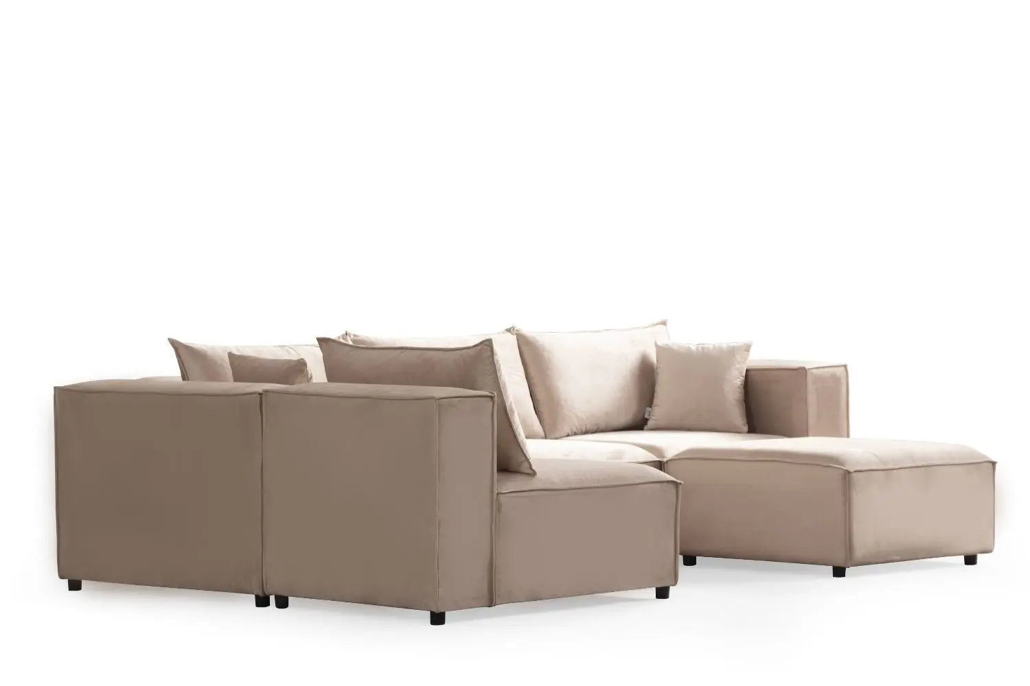 Canapé modulable Olympe - 4 et 1 pouf