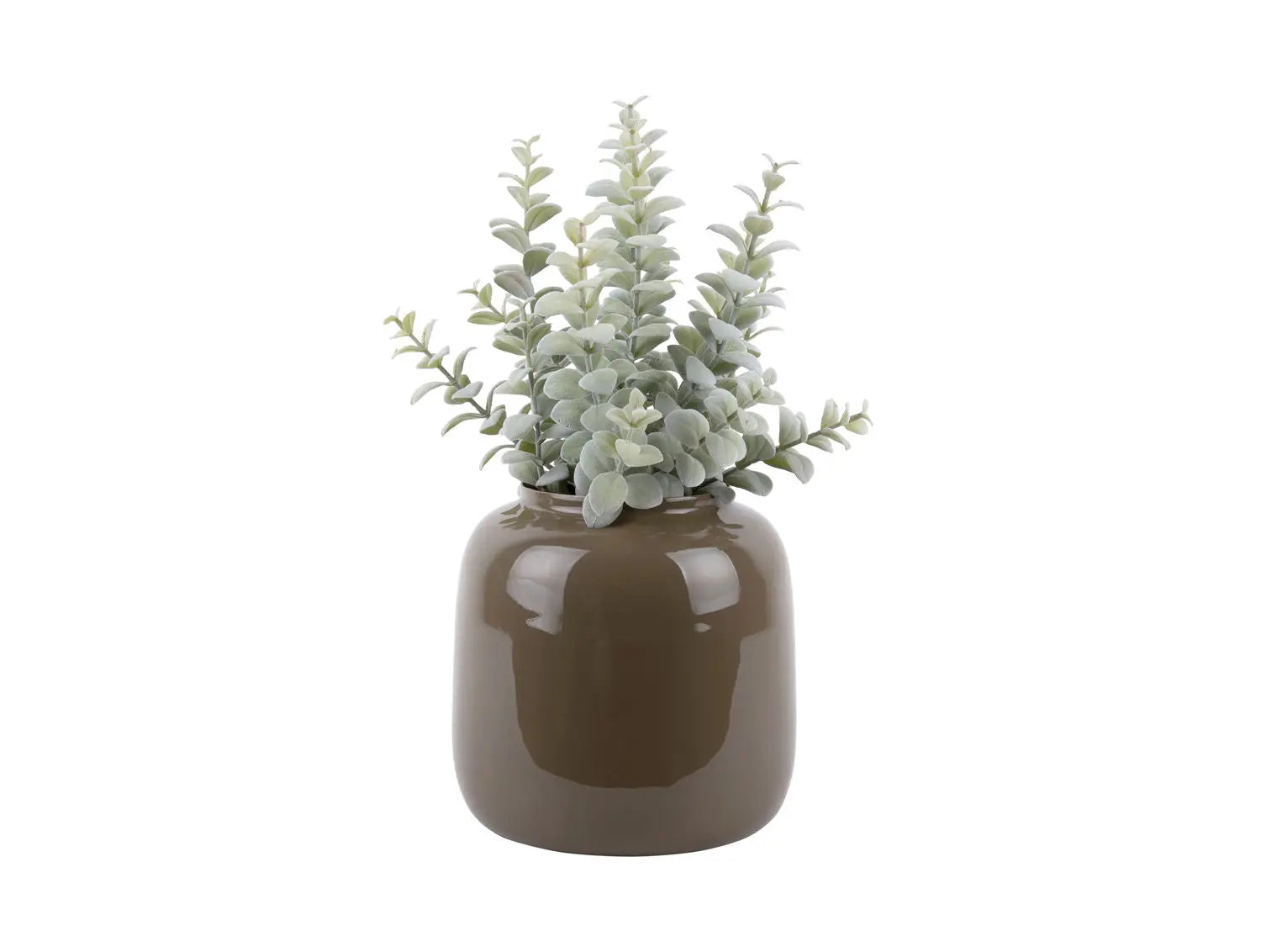 Vase Ivy large iron enamel moss green