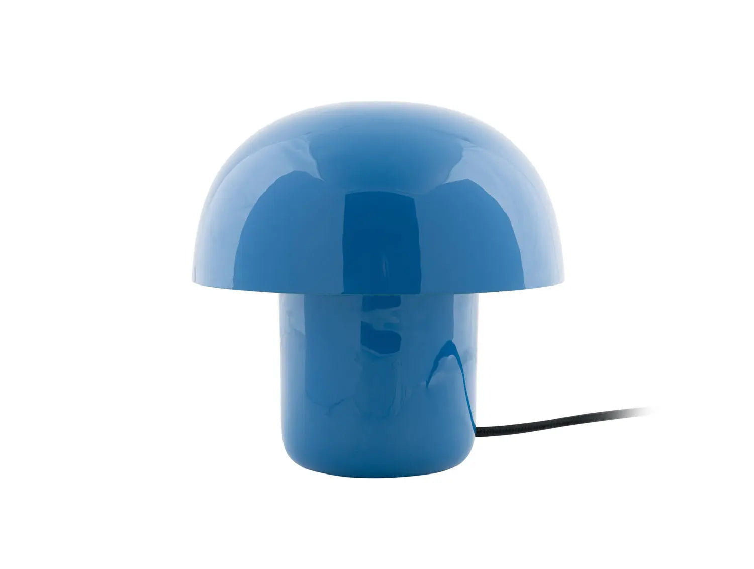 Table lamp Fat Mushroom Mini enamel bright blue