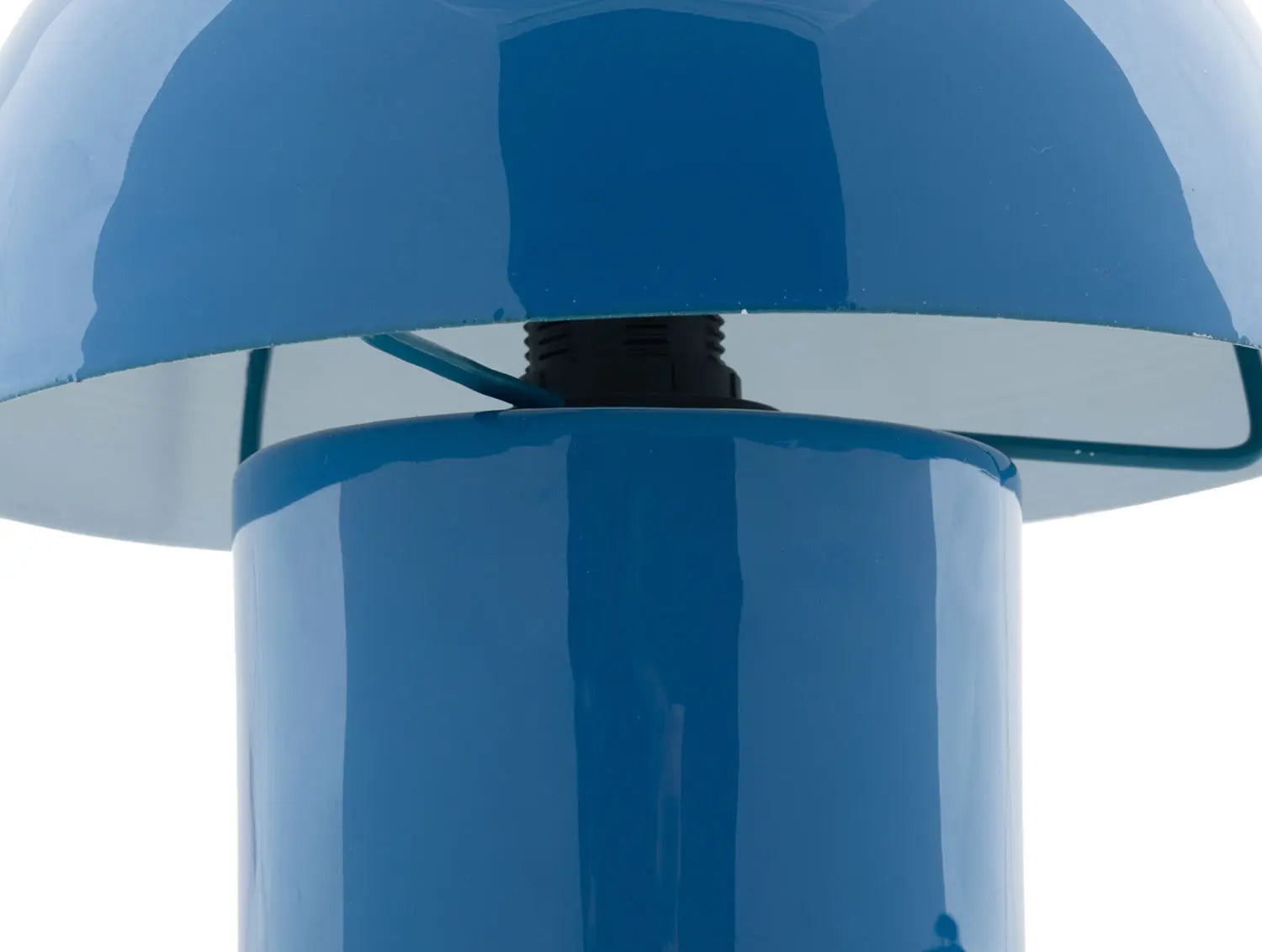 Table lamp Fat Mushroom Mini enamel bright blue