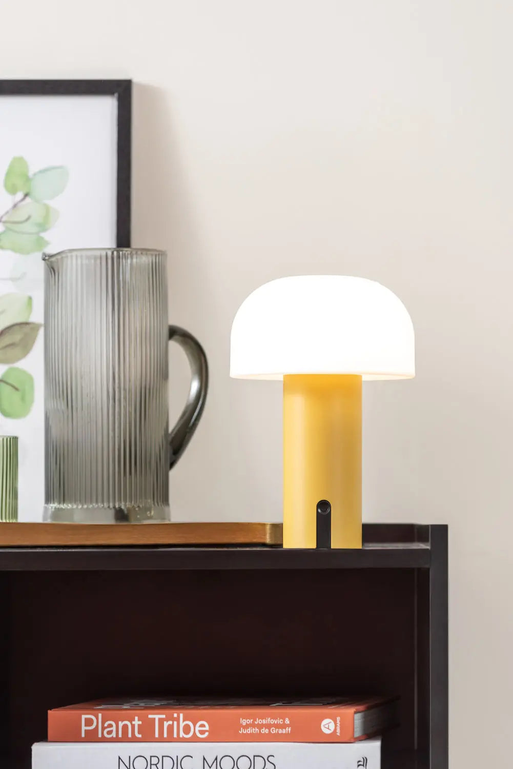 Table lamp Luca iron ochre yellow LED - L 15 cm x H 23 cm x P 15