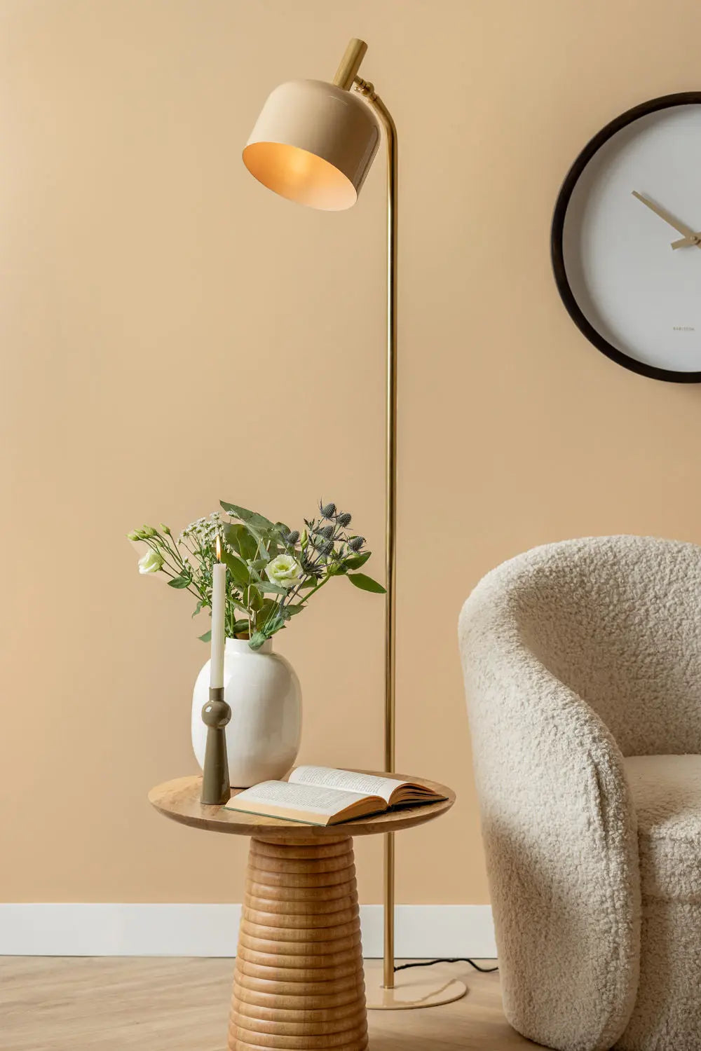 Side table Force layered base large mango wood