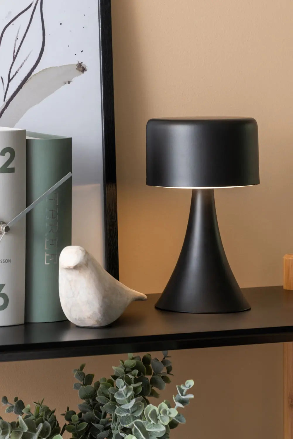 Table lamp Nora iron matt black LED