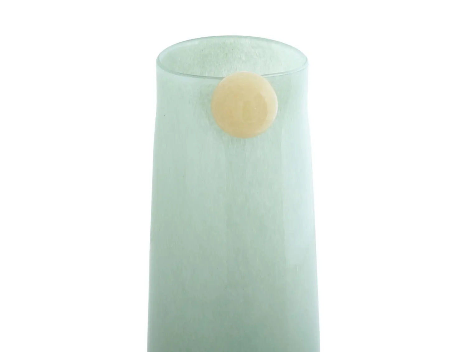 Vase Bolita glass large grayed jade w. soft yellow