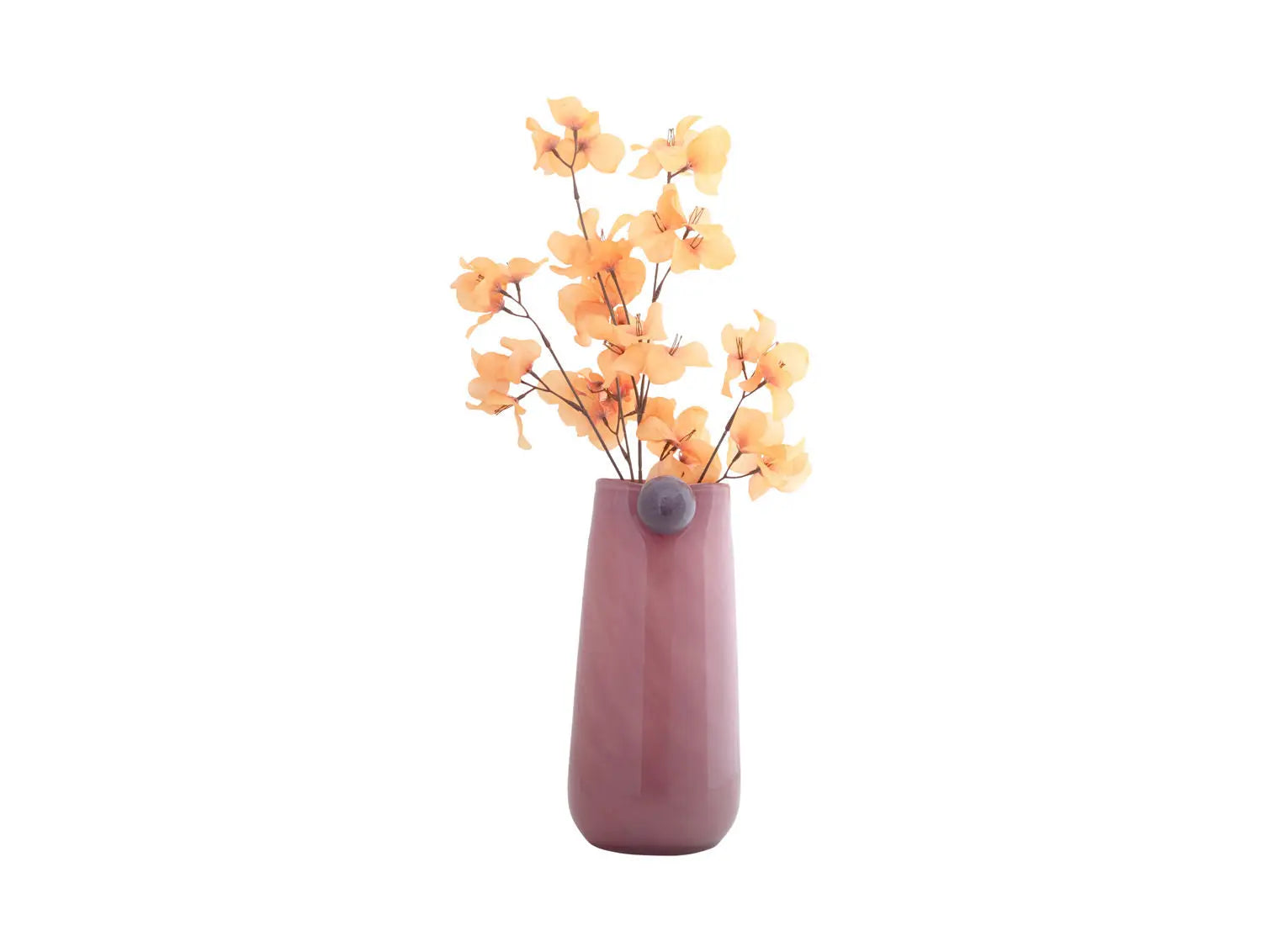 Vase Bolita glass large soft pink w. soft purple