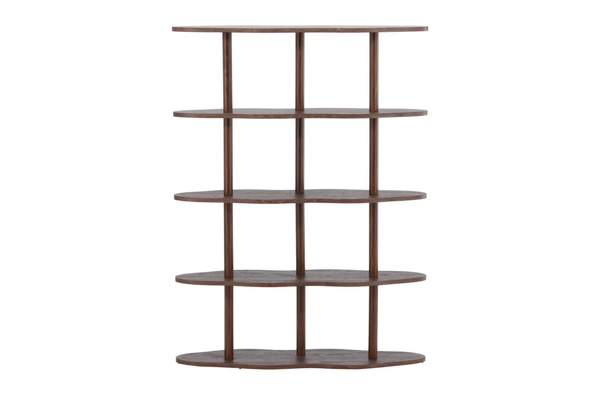 Moln Bookcase 105x30x140 cm - MDF with Mocca 3D Paper Loome