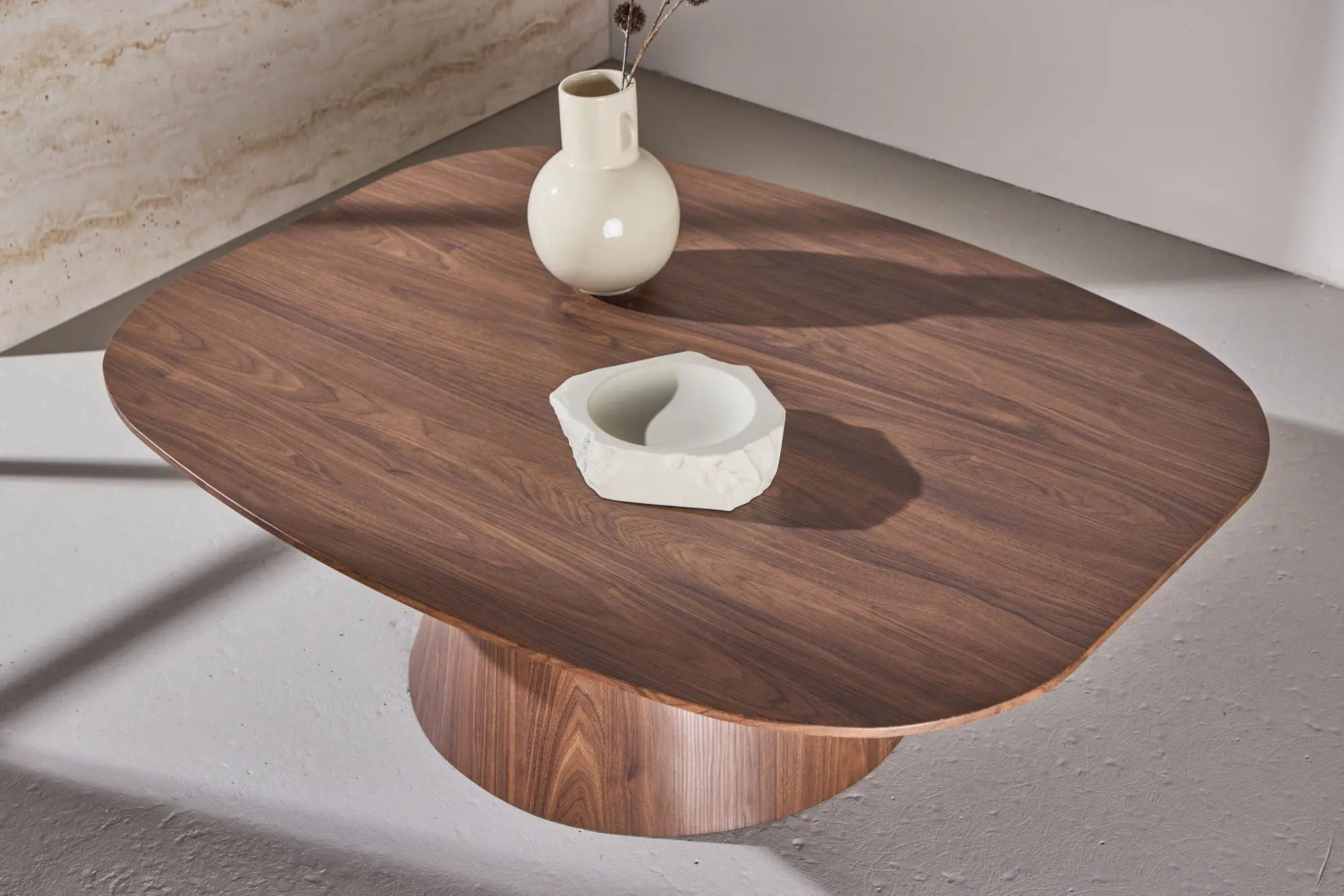 Lanzo Sofa Table 120x92,5x39 cm - MDF with 3D Paper / Mocca Loome