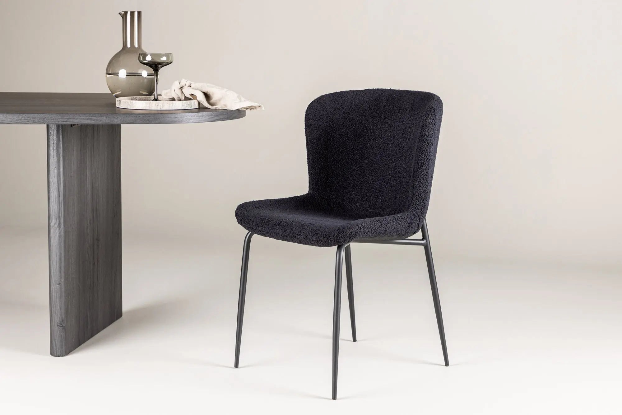 Lot de 2 chaises de salle à manger Modesto - 55*50*81 - Nounours en polyester