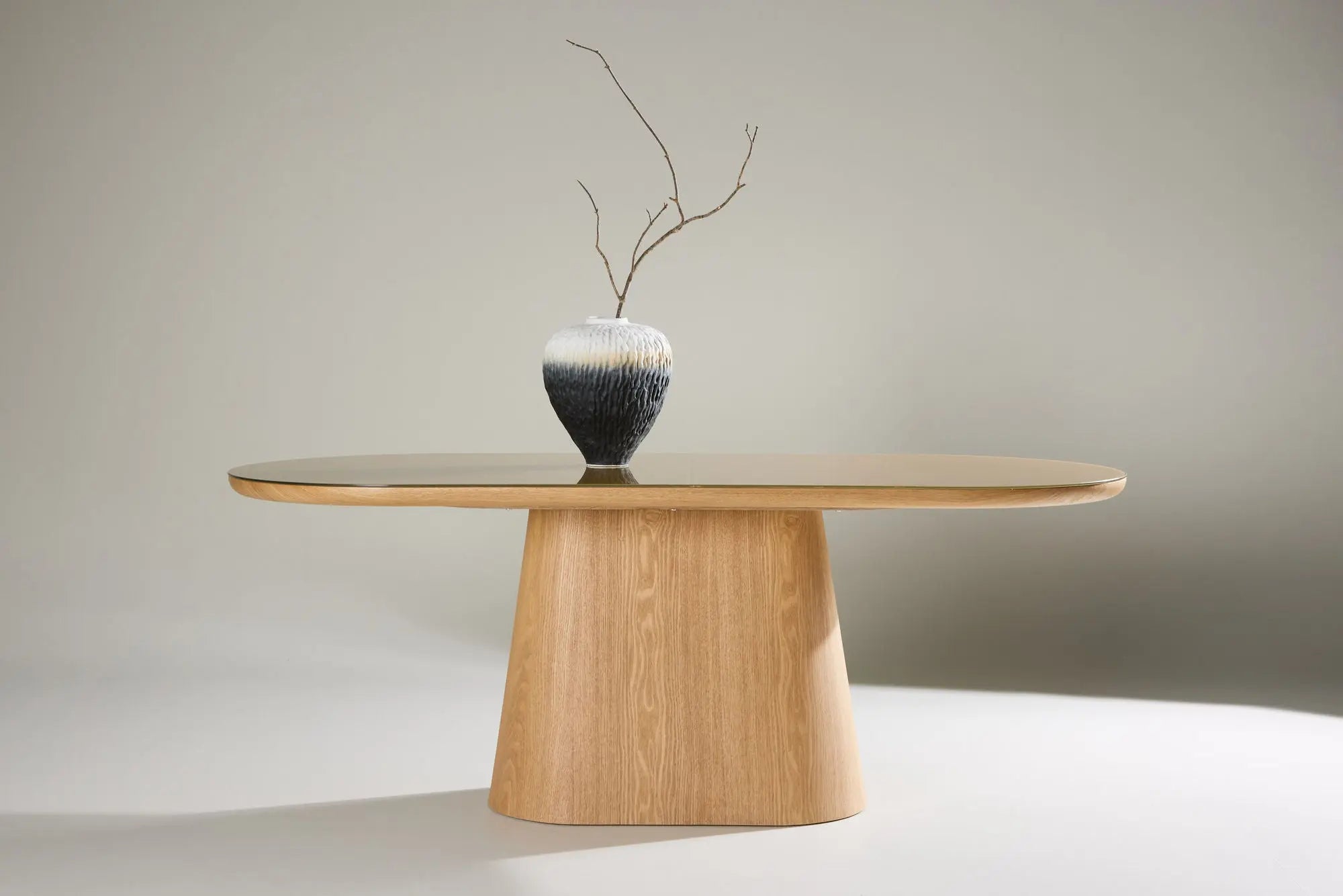 Table de salle à manger ovale Castor - 200 x 90 - MDF