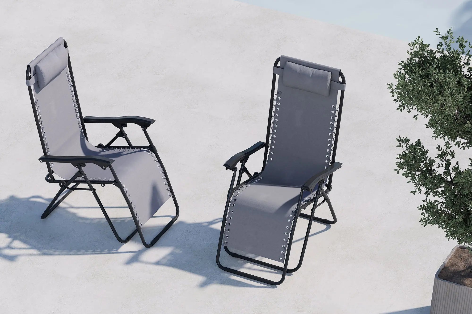 Lot de 2 chaises longues Vulcano Loome