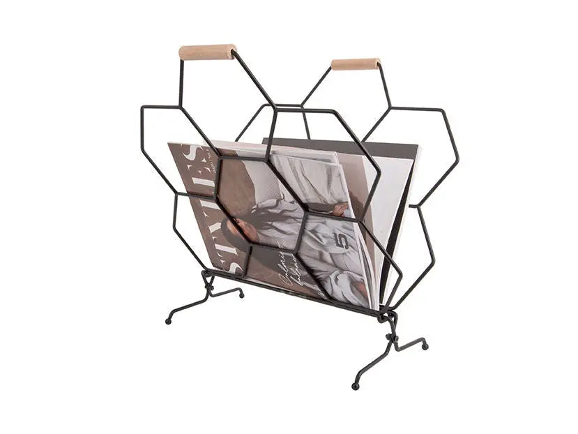 Magazine rack Honeycomb matt black