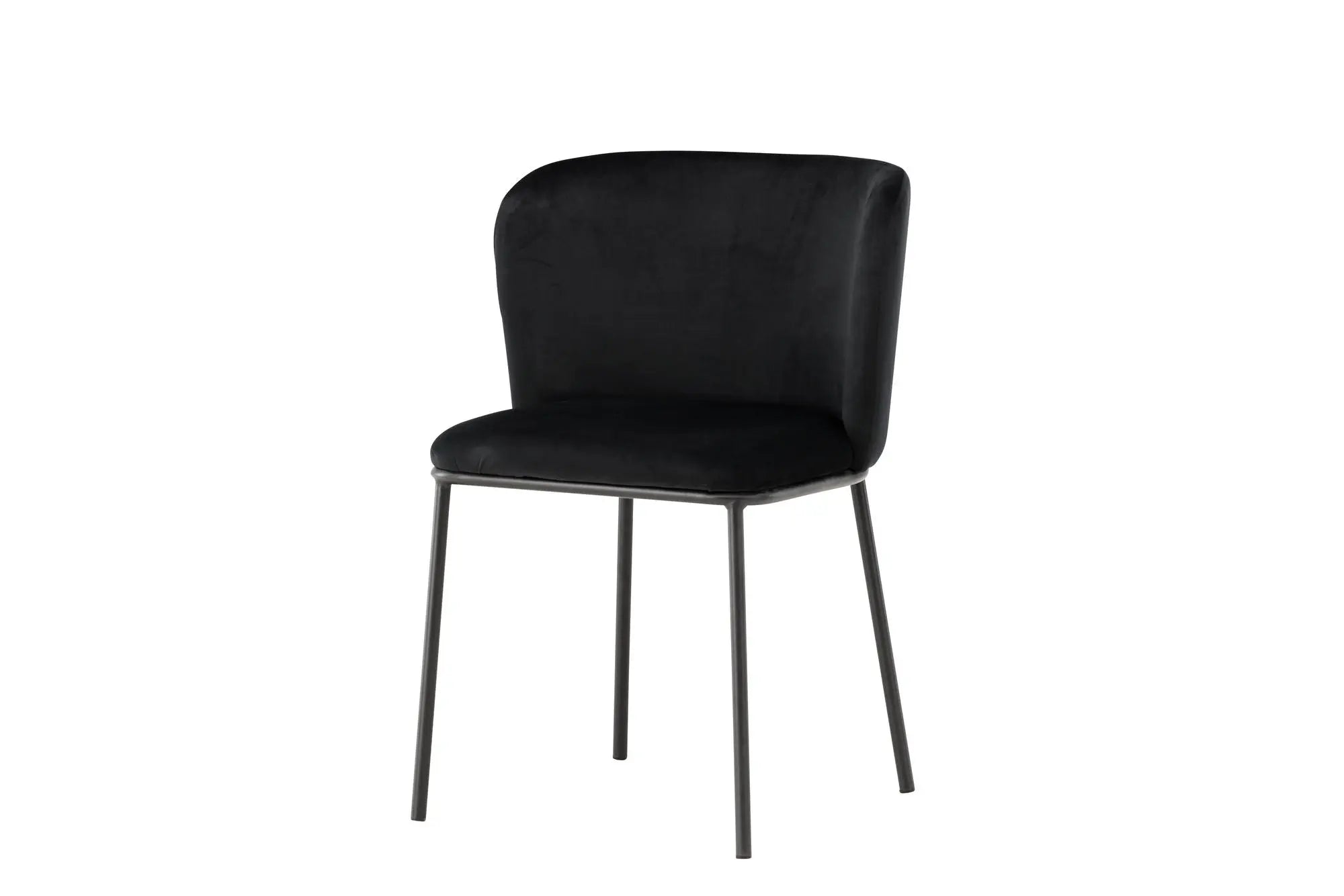 Lot de 2 chaises de salle à manger Edina - 56 x 58 x 76 - Polyester Velvet