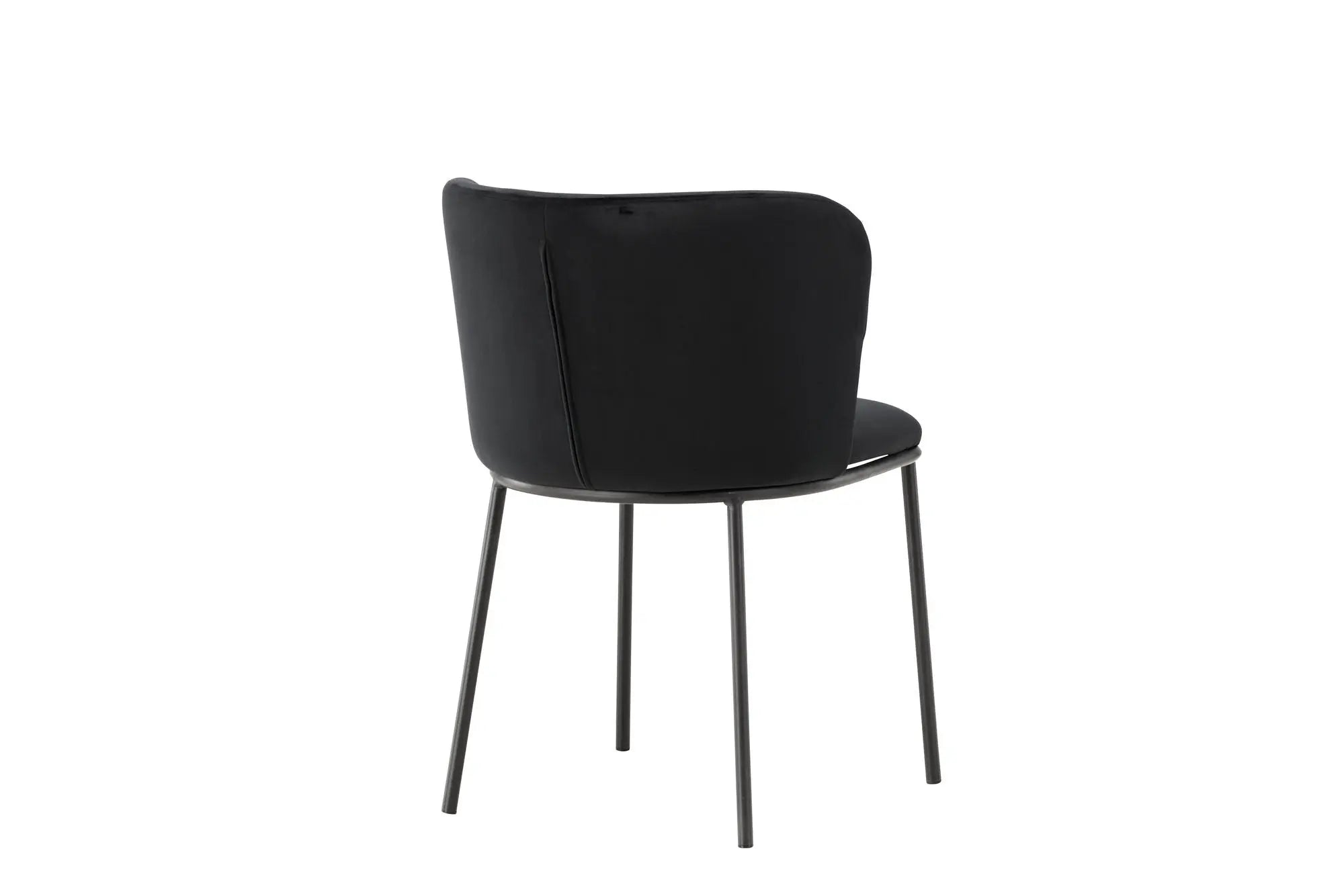 Lot de 2 chaises de salle à manger Edina - 56 x 58 x 76 - Polyester Velvet