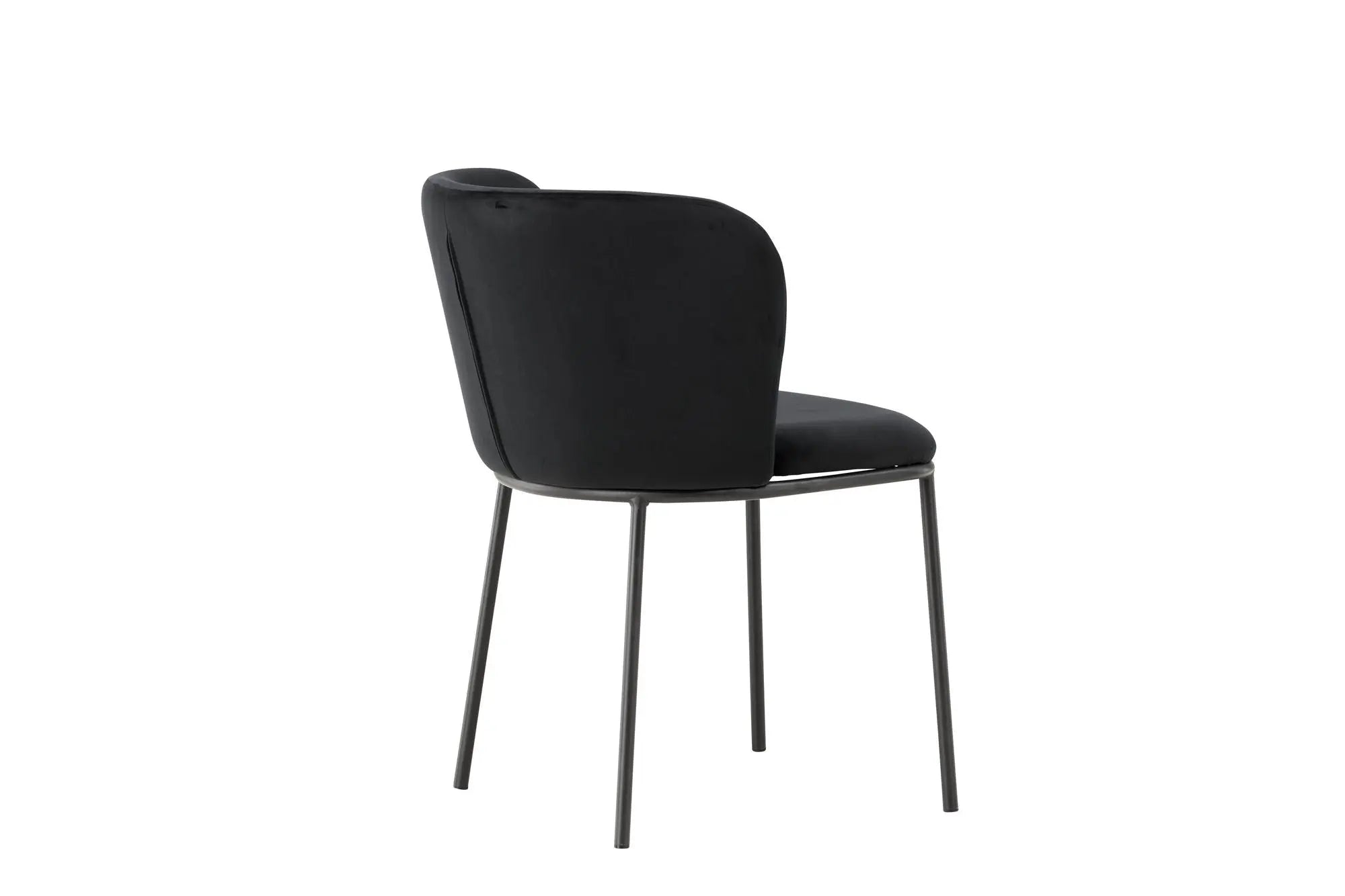 Lot de 2 chaises de salle à manger Edina - 56 x 58 x 76 - Polyester Velvet