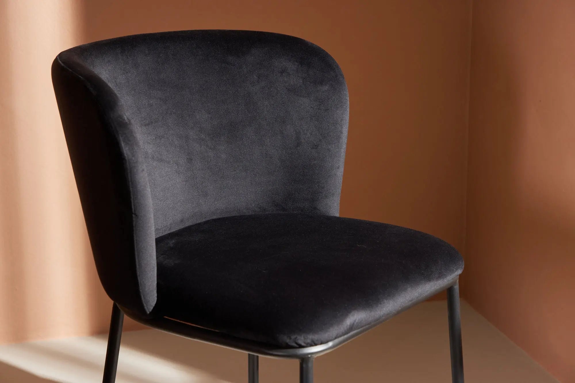 Lot de 2 chaises de salle à manger Edina - 56 x 58 x 76 - Polyester Velvet