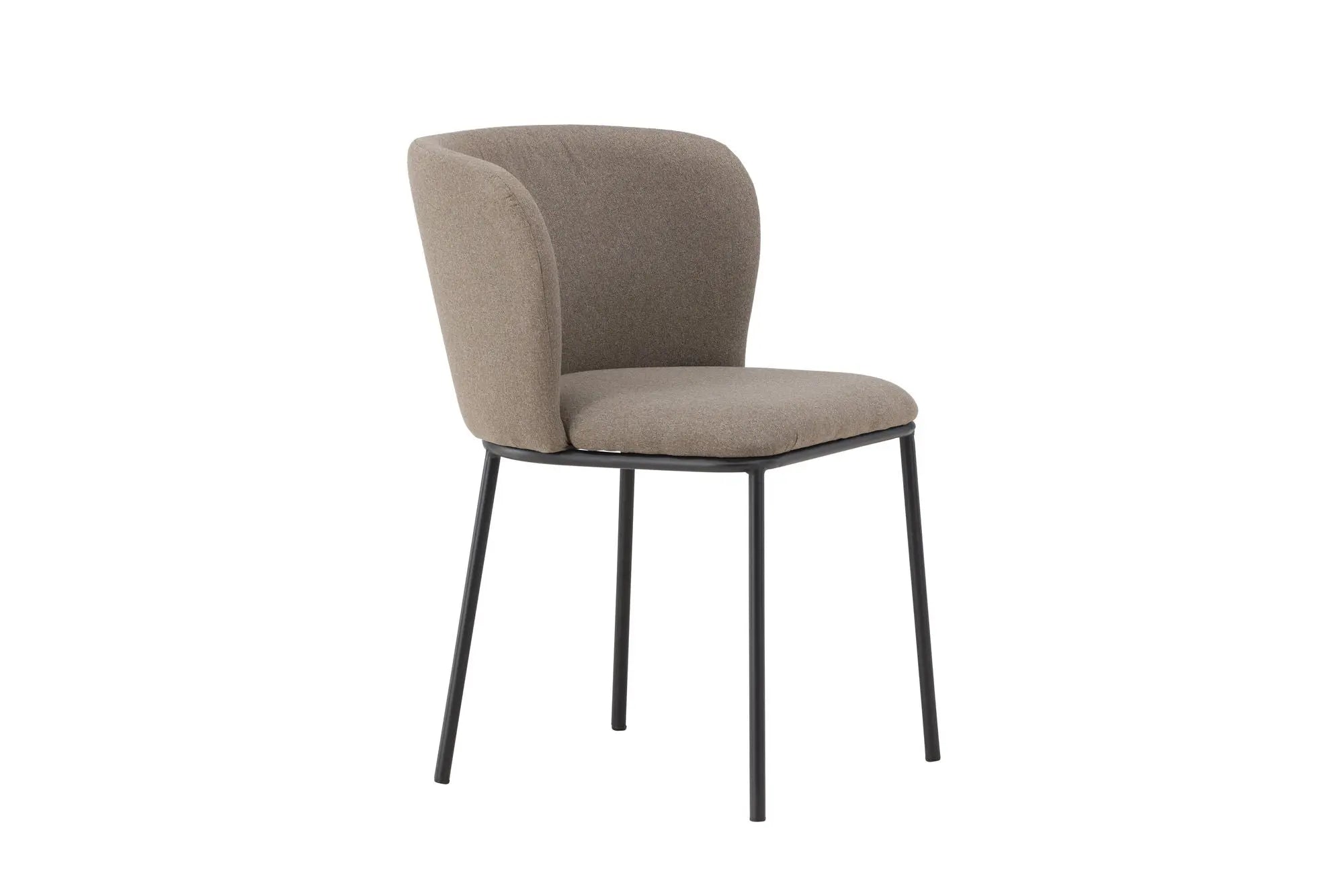 Lot de 2 chaises de salle à manger Edina - 56 x 58 x 76 - Polyester Lin